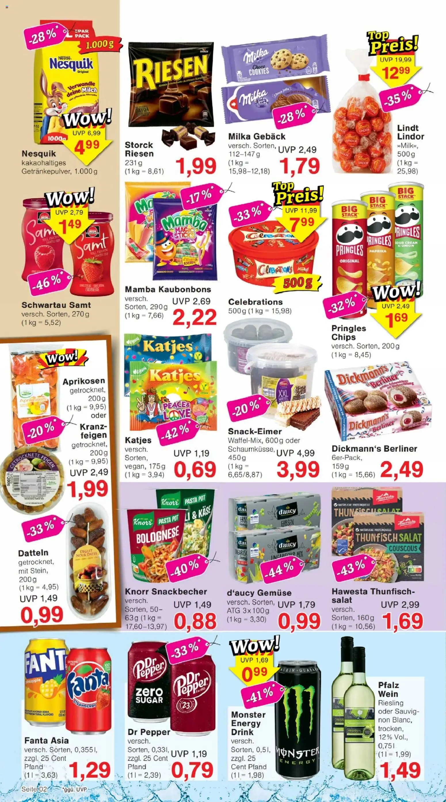 Jawoll Prospekt – gültig ab 12.01.2026 | Seite: 2 | Produkte: Celebrations, Pringles, Lindt, Salat