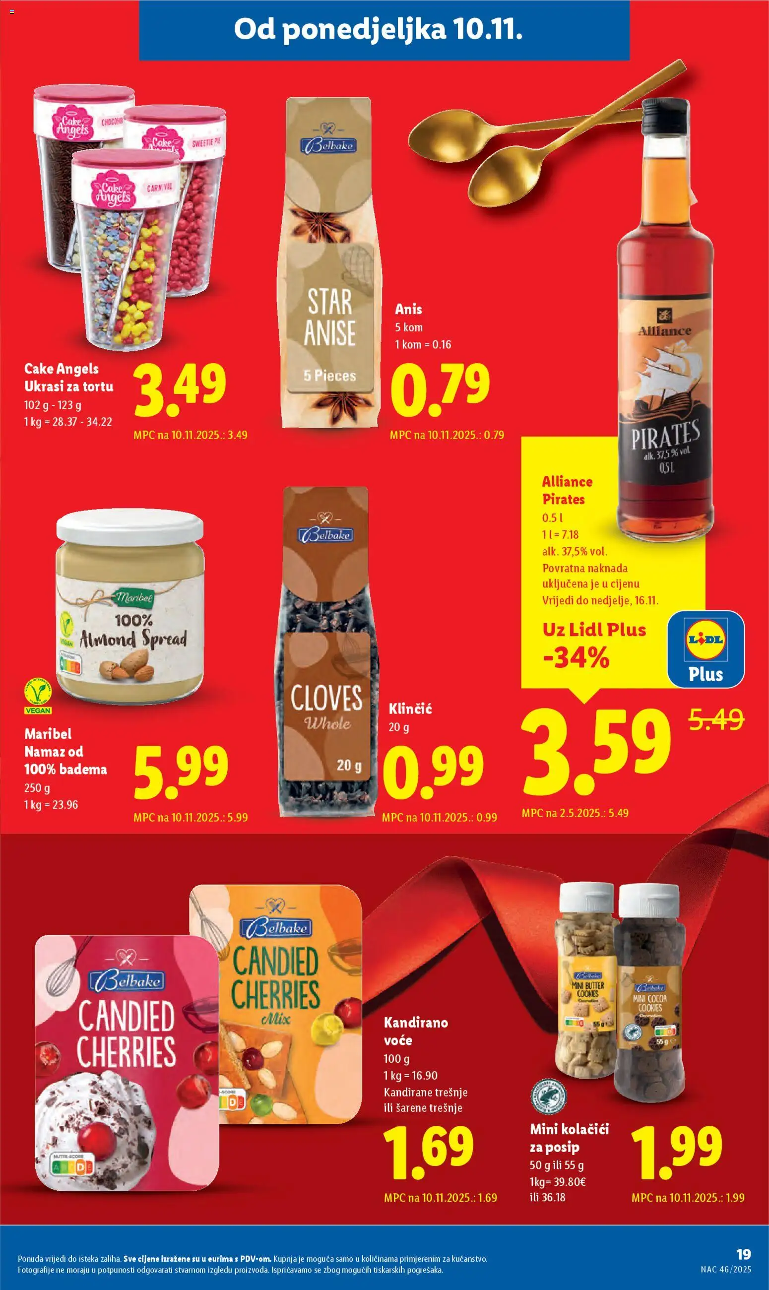Lidl katalog | vrijedi od 10.11.2025 | Stranica: 19 | Proizvodi: Kolačići, Voće, Namaz