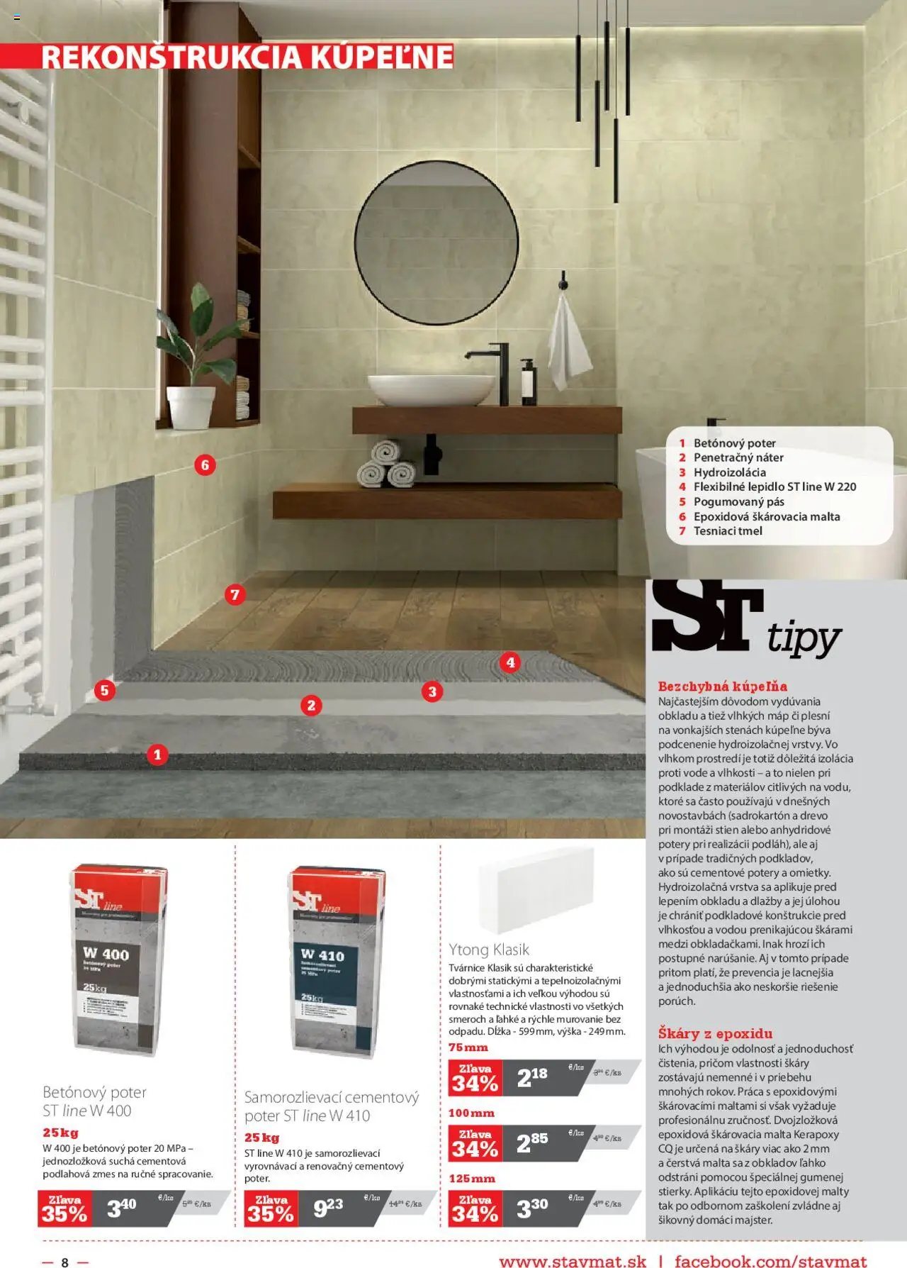 Nové STAVMAT STAVEBNINY akcie – leták je platný od 20.10.2025 | Strana: 8 | Produkty: Pás, Ytong