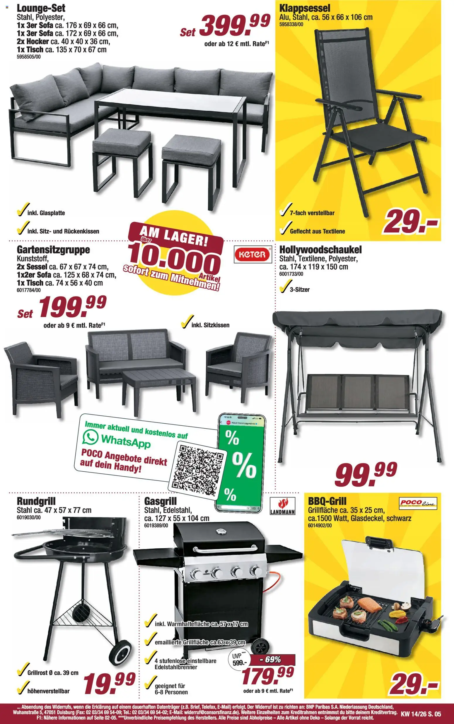 Poco Prospekt 	 – gültig ab 29.03.2026 | Seite: 5 | Produkte: Hocker, Sofa, Sessel, Tisch