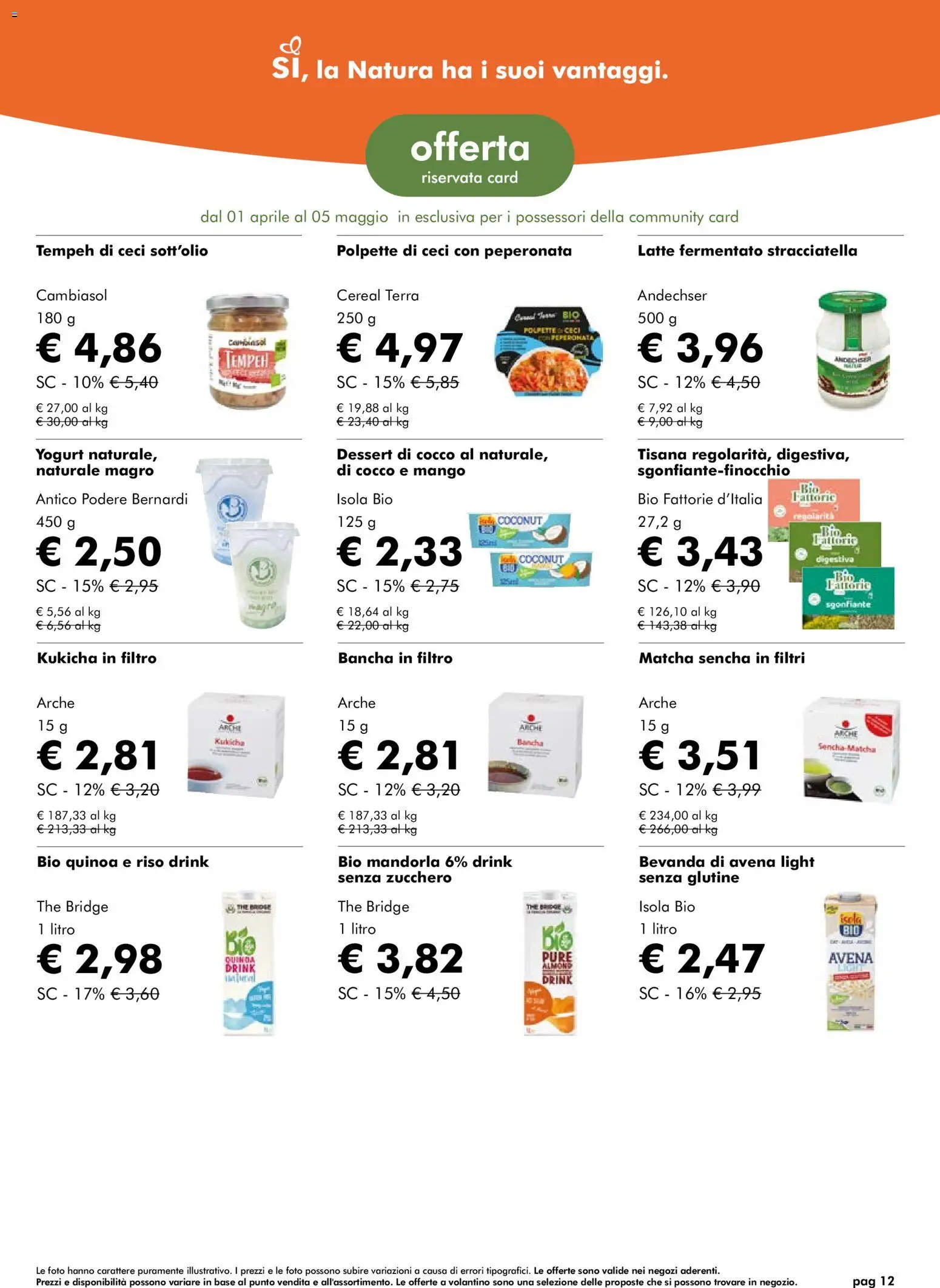 Volantino Natura Sì del 01.04.2026 | Pagina: 12