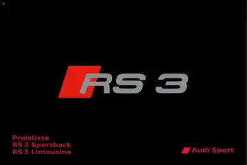 Audi RS 3 Sportback / RS 3 Limousine ab 25.10.2025 gültig