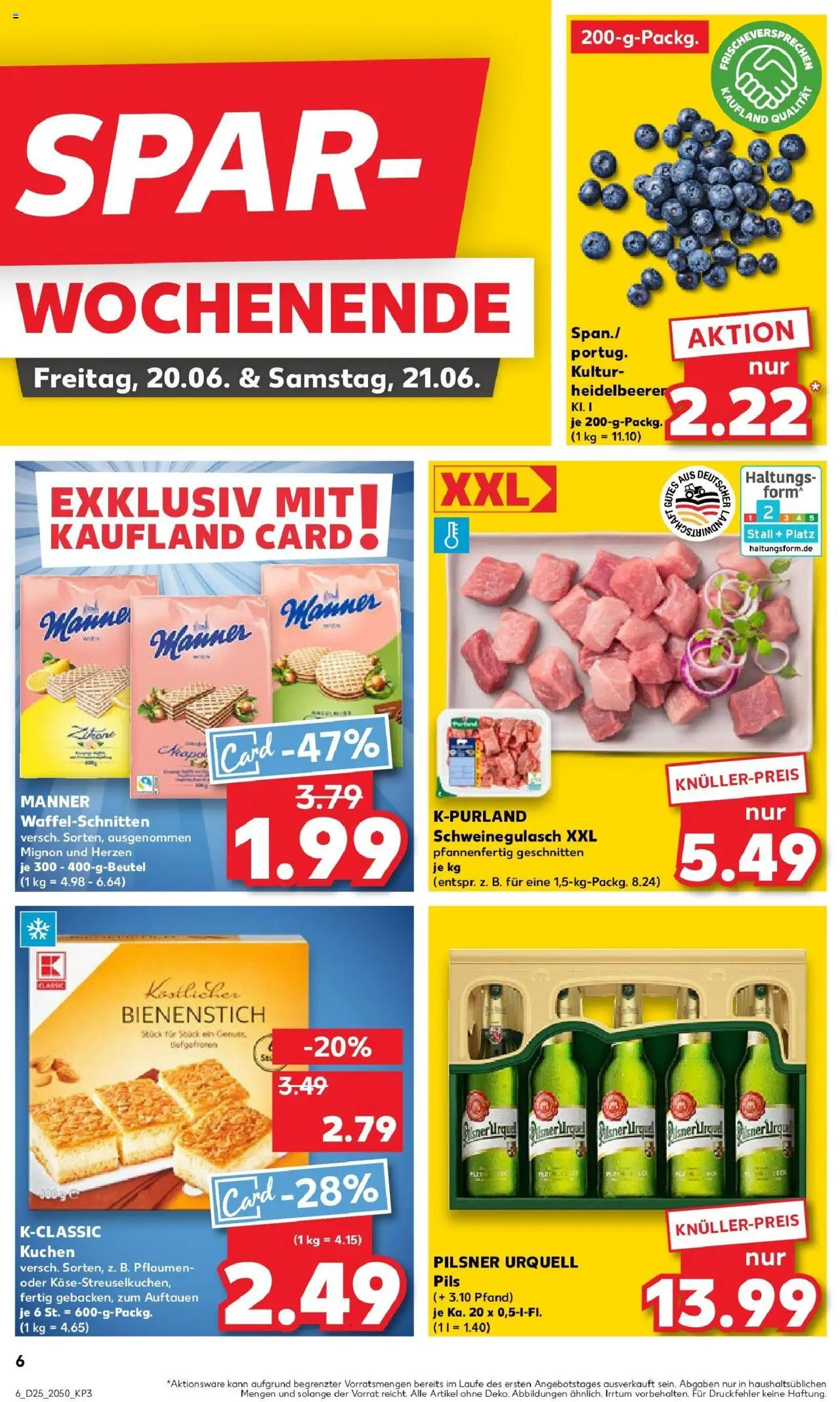Kaufland prospekt Zimmern Ob Rottweil	 - gültig ab dem 22.06.2025 | Seite: 19 | Produkte: Schweinegulasch, Pflaumen, Pilsner urquell, Kuchen