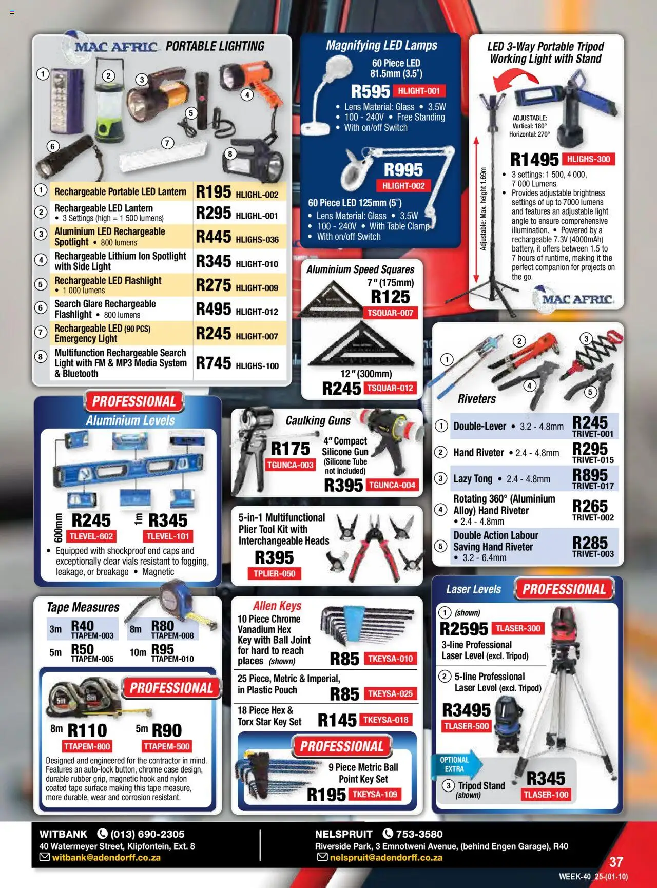 New Adendorff catalogue – valid from 01.10.2025 | Page: 39 | Products: MP3, Light, Silicone, Tape