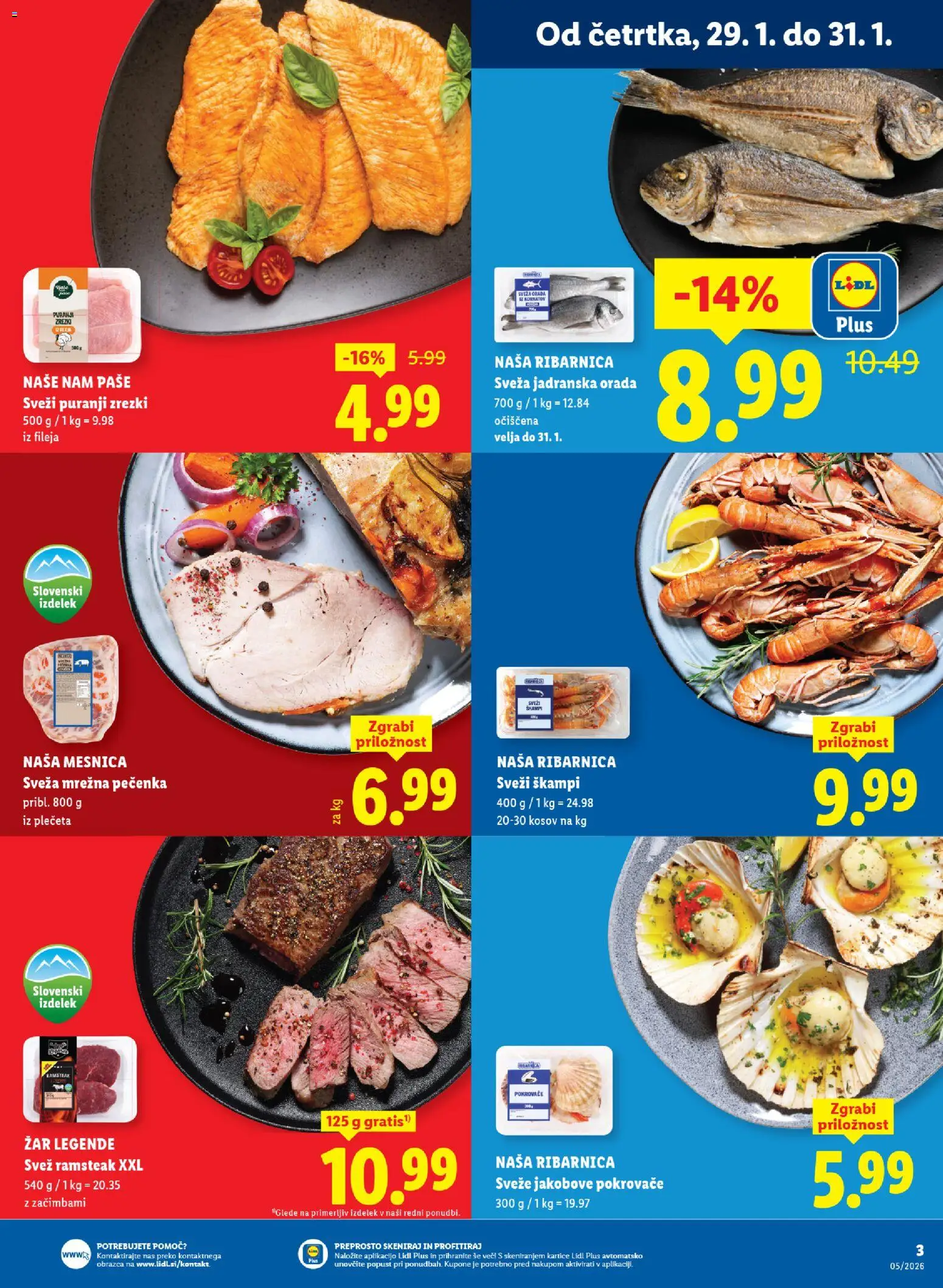 Novi Lidl katalog ponudbe – veljaven od 29.01.2026 | Stran: 3 | Izdelki: Zar, Zrezki, Orada