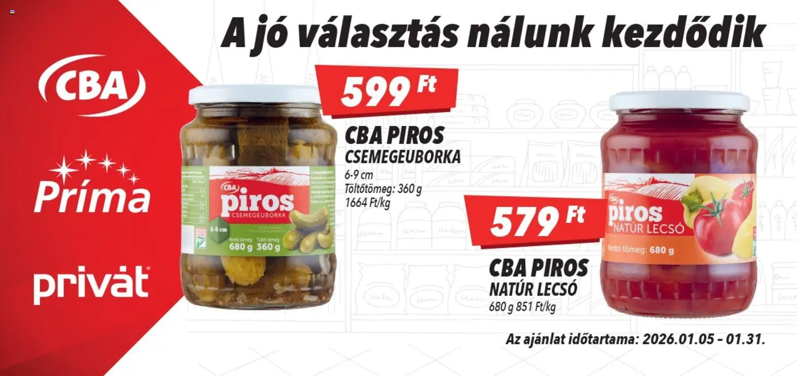CBA akciós ujság - amely érvényes a következő dátumtól: 05.01.2026 | Oldal: 3