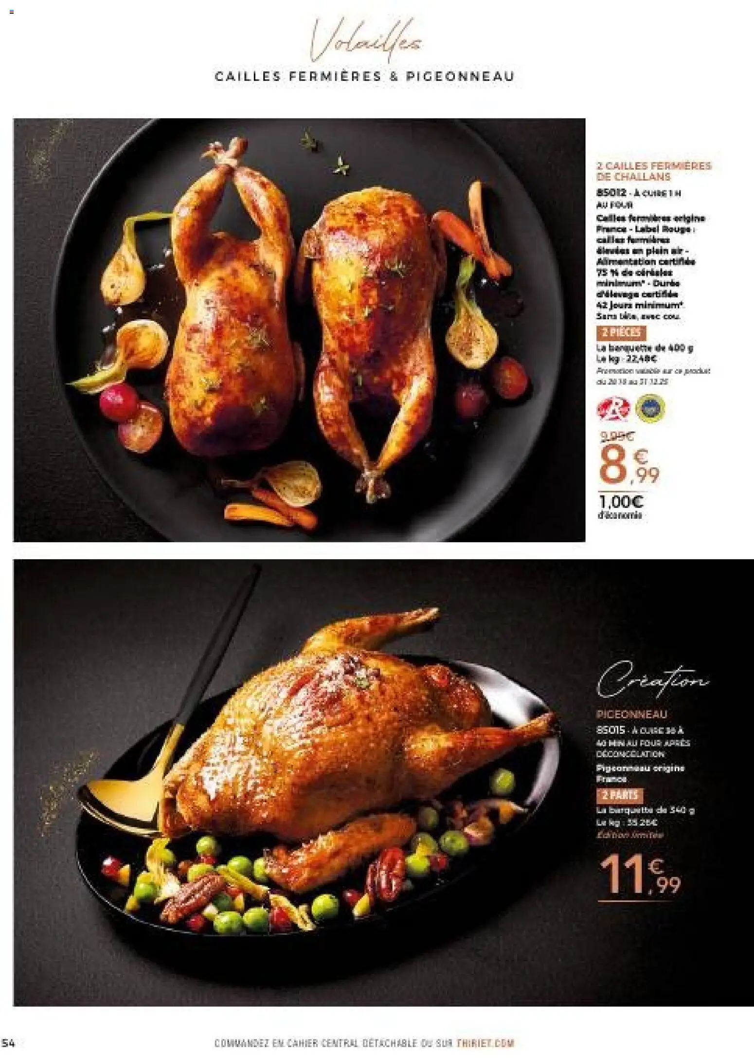 {H1} | Page: 54 | Produits: Four, Cailles