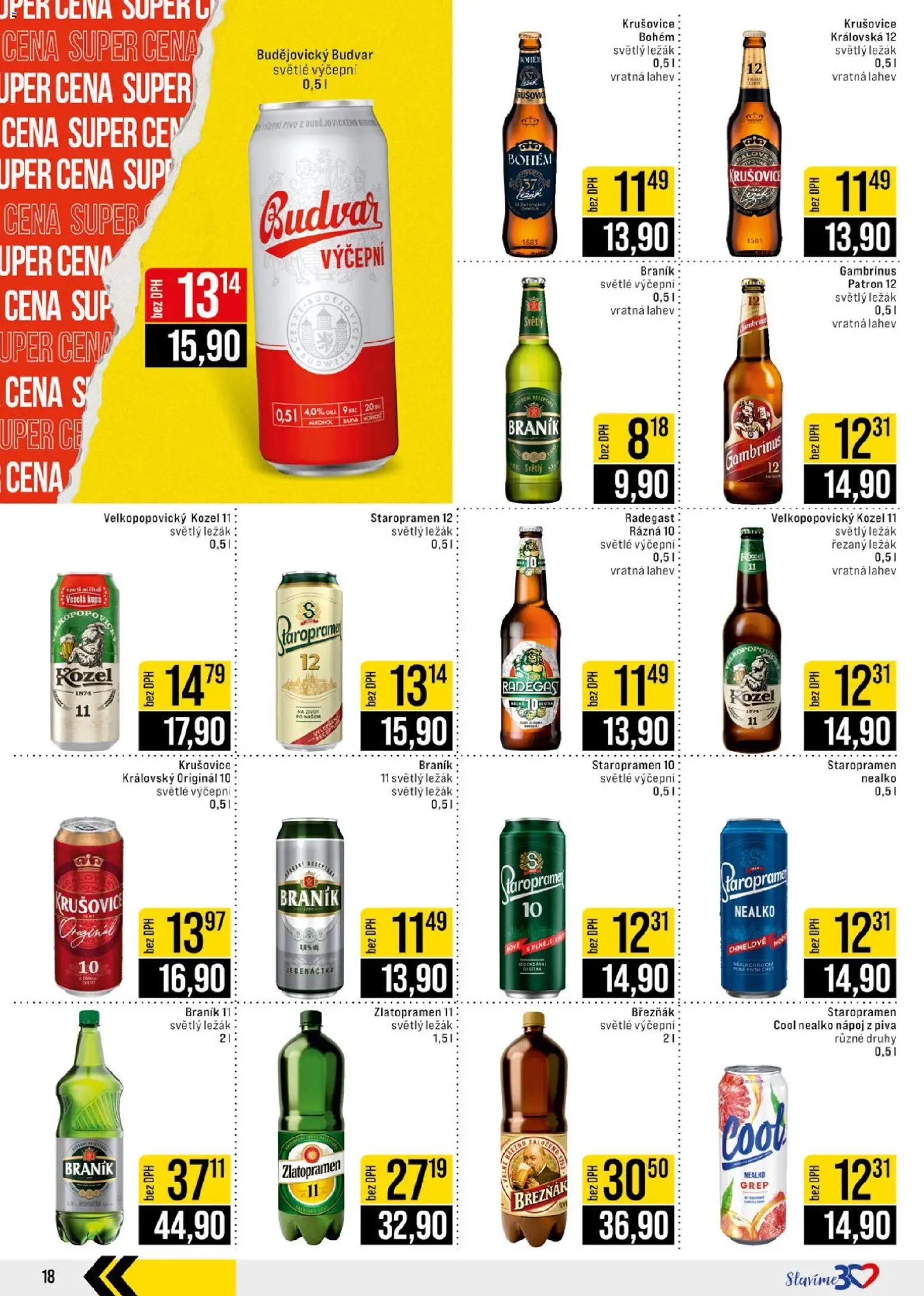 Jip leták - Cash & Carry od 29.10.2025 | Strana: 18 | Produkty: Staropramen 10, Velkopopovický Kozel 11, Krušovice, Braník 11
