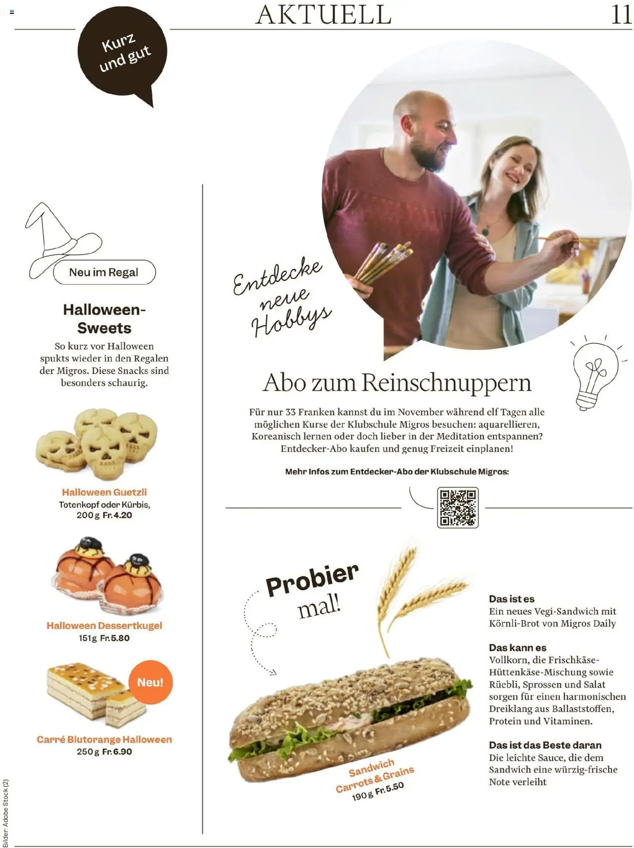 Migros Magazin – gültig ab 13.10.2025 | Seite: 11 | Produkte: Regal, Salat, Bilder