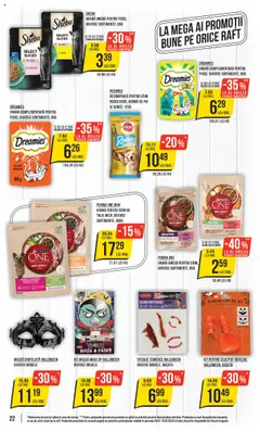 Ofertele Mega Image valabile de la 16.10.2025 | Pagină: 22 | Produse: Dovleac, Raft, Hacıyatmaz Kedi Oyuncağı, Brânză