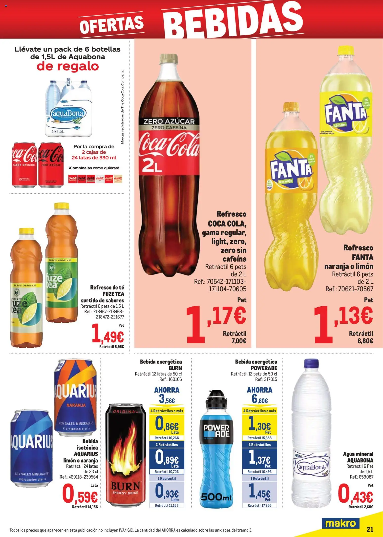 Makro - Precios Sur │ válido desde el 02.02.2026 | Página: 21 | Productos: Té, Agua mineral