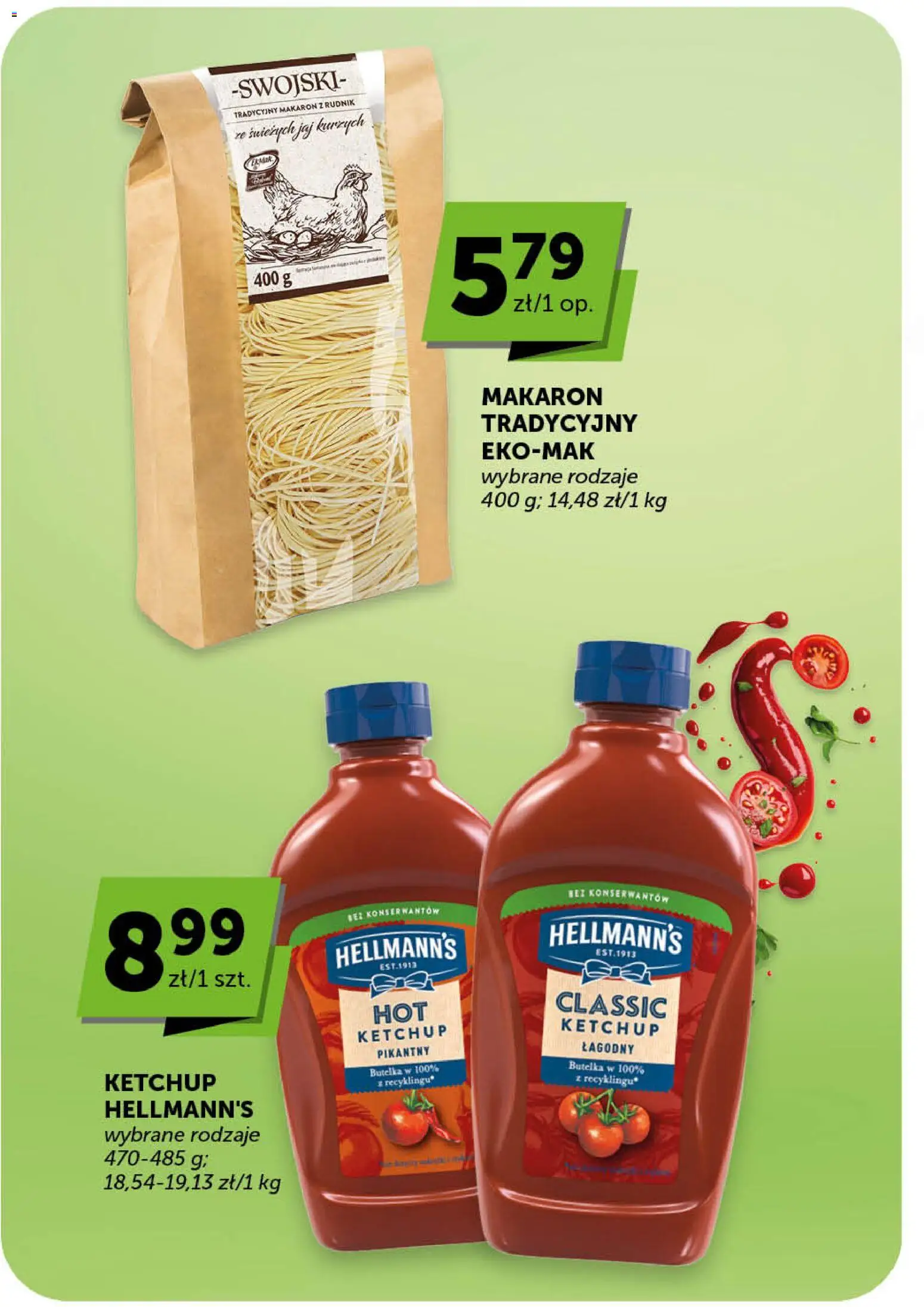 Euro Sklep gazetka - Minimarket od 16.04.2026 | Strona: 10 | Produkty: Ketchup, Makaron