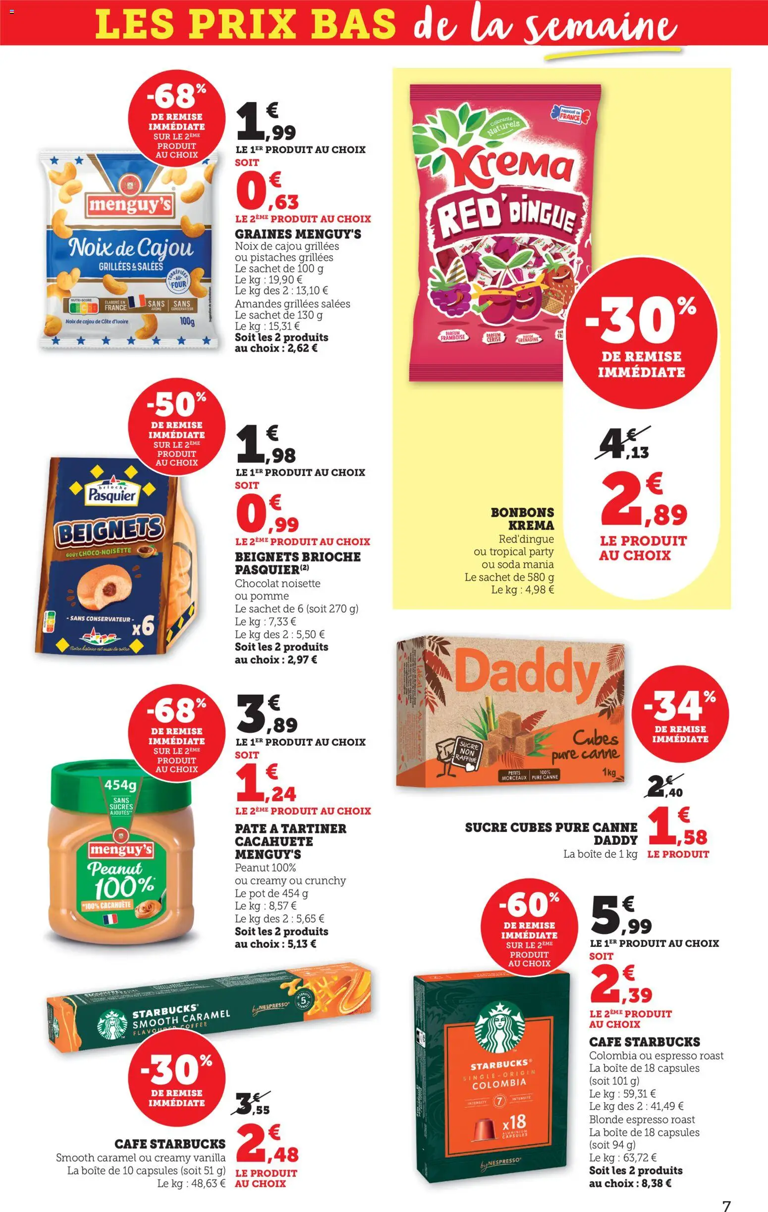 {H1} | Page: 7 | Produits: Cacahuète, Pâte à tartiner, Pistaches, Bonbons