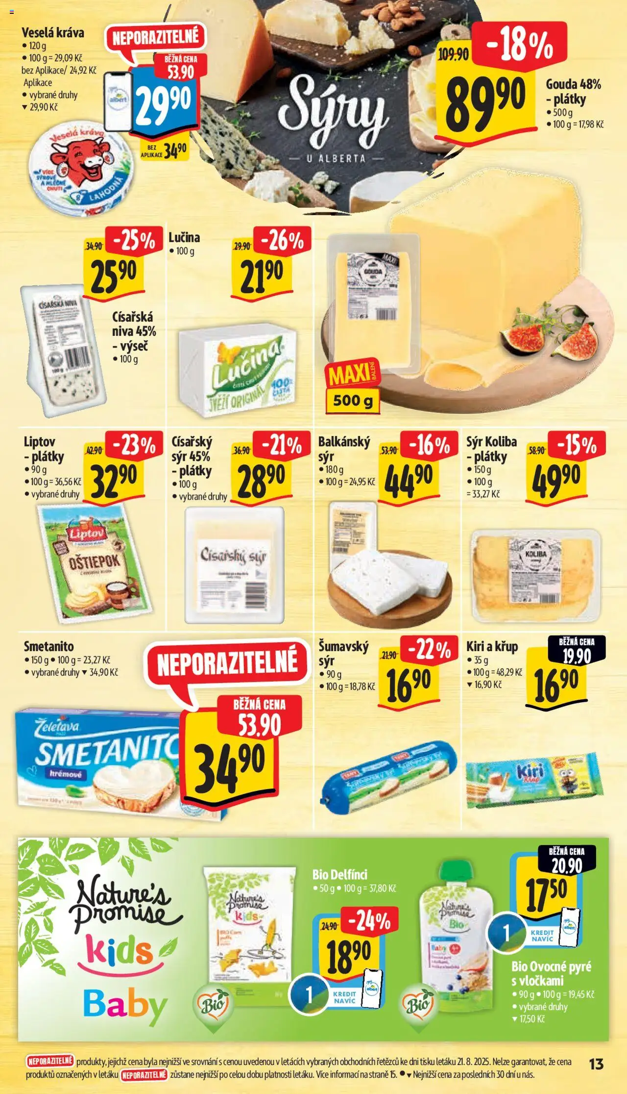 Albert leták - Supermarket od 27.08.2025 | Strana: 21 | Produkty: Gouda, Sýr, Lučina, Niva