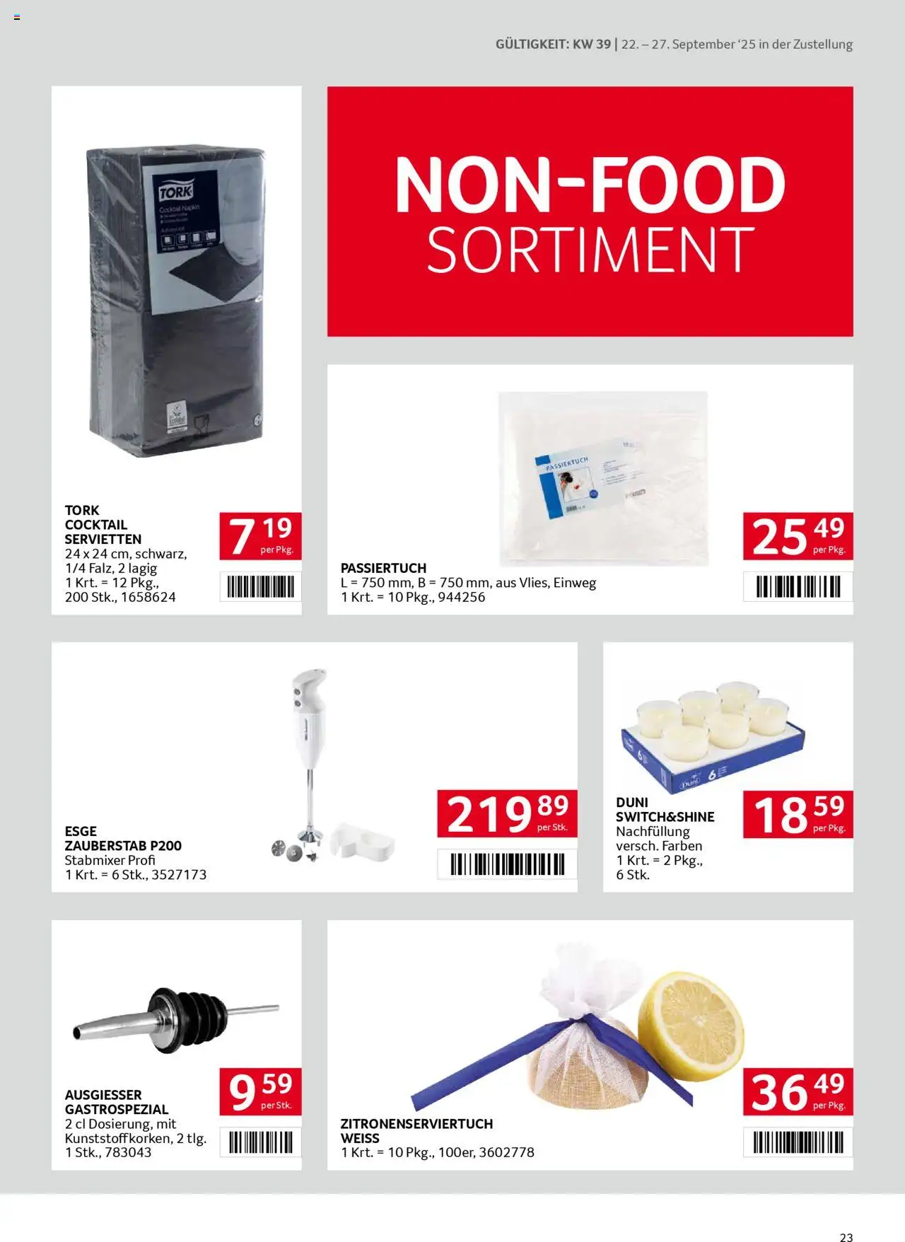Transgourmet Zustellaktion gültig ab 22.09.2025 | Seite: 23