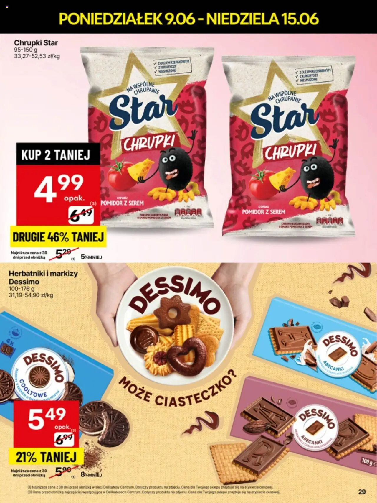 Delikatesy Centrum Gazetka - Sklepy Własne od 09.06.2025 | Strona: 29 | Produkty: Chrupki, Delikatesy, Herbatniki, Czekolada