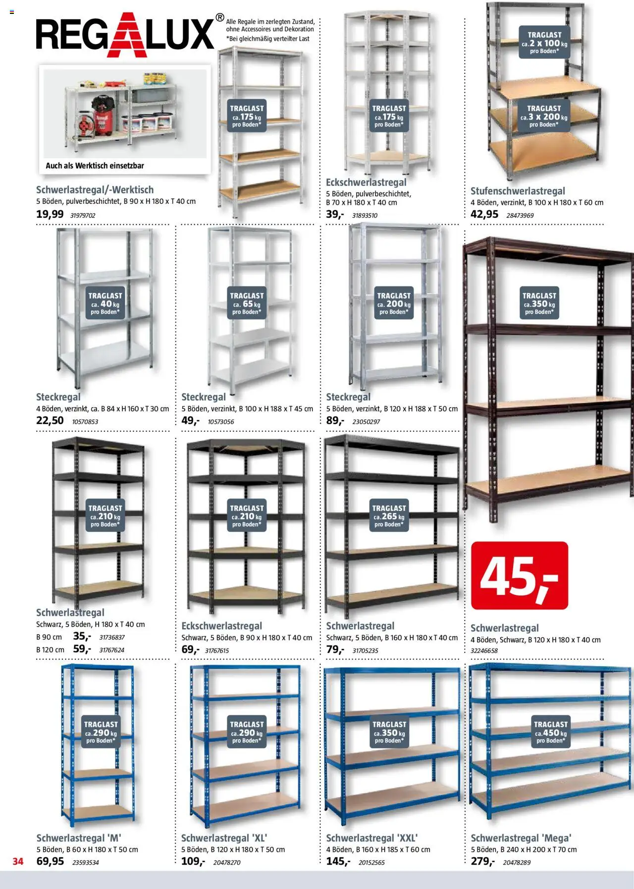 Bauhaus Prospekt 	 - gültig ab dem 30.08.2025 | Seite: 34 | Produkte: Schwerlastregal