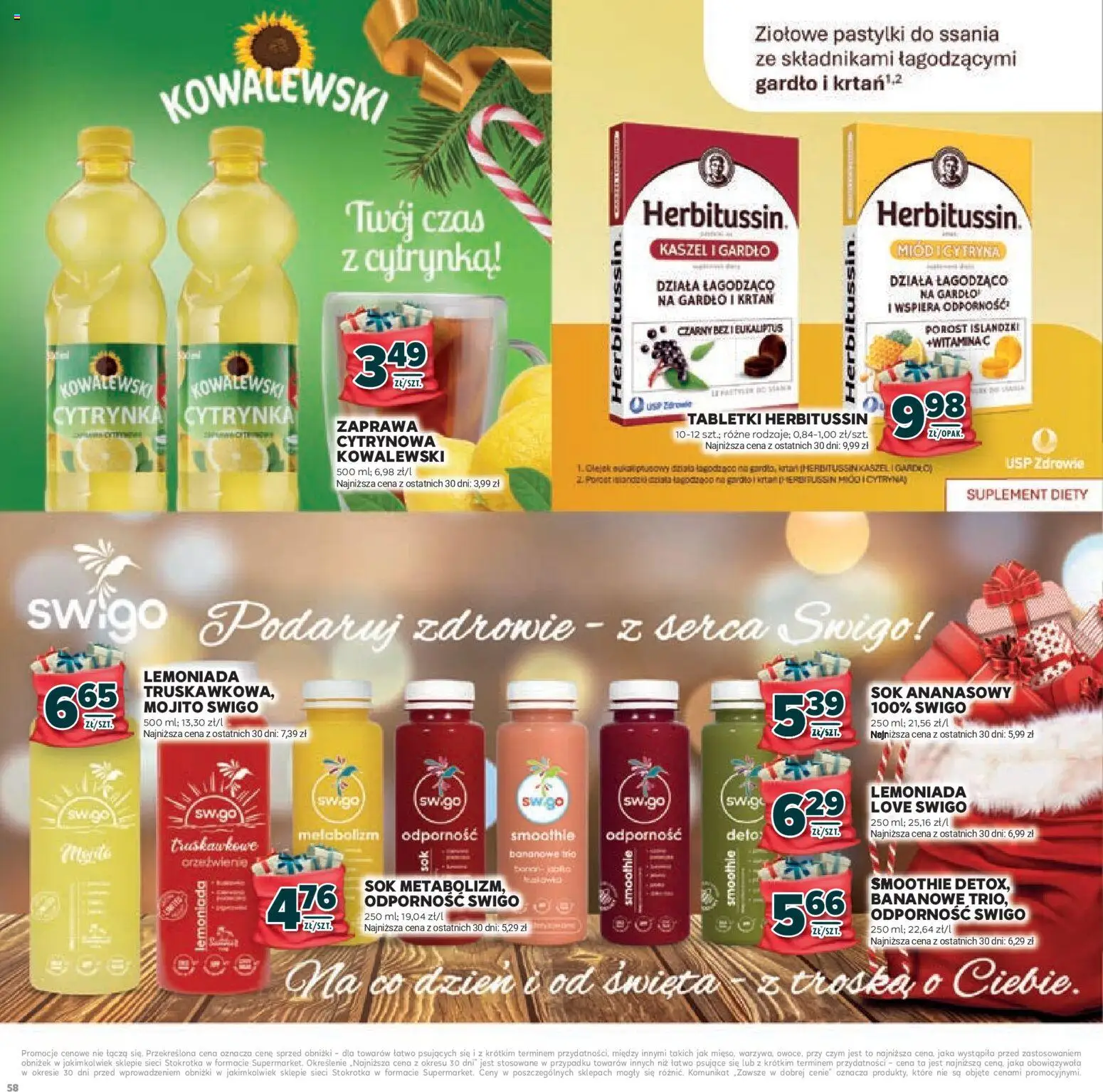 Stokrotka Gazetka - Mikołajki od 20.11.2025 | Strona: 58 | Produkty: Cytryna, Sok ananasowy, Stokrotka, Smoothie