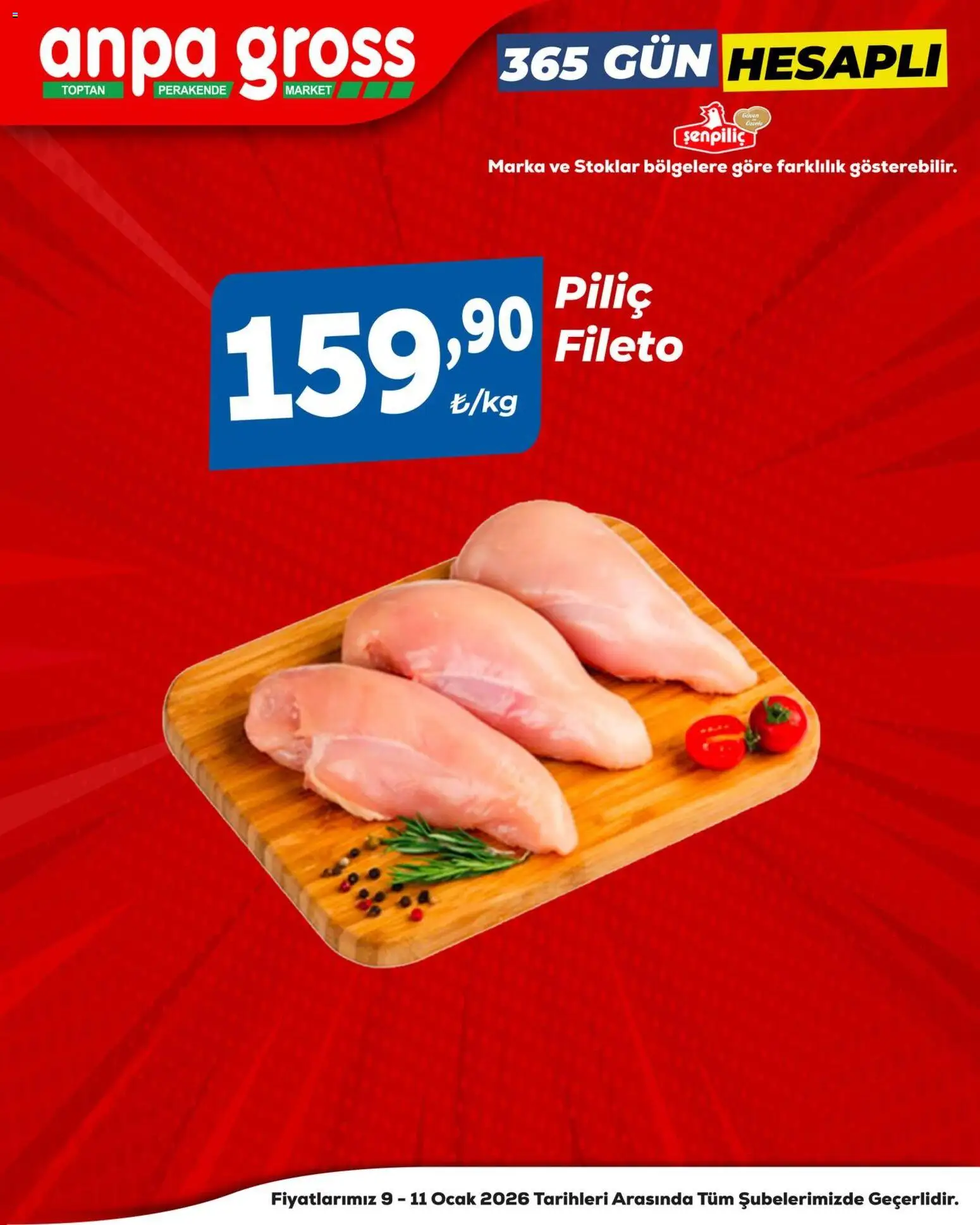 Anpa Gross Piliçte Tazelik - 09.01.2026 tarihinden itibaren geçerlidir | Sayfa: 5 | Ürünler: Piliç, Ocak