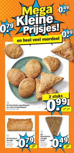 AH Roomboter appelflappen en crème-brûléeflappen, Vers uit onze oven, 2 stuks - Voorbeeld van een folder van Albert Heijn, geldig van 16.02.2026 | Pagina: 3