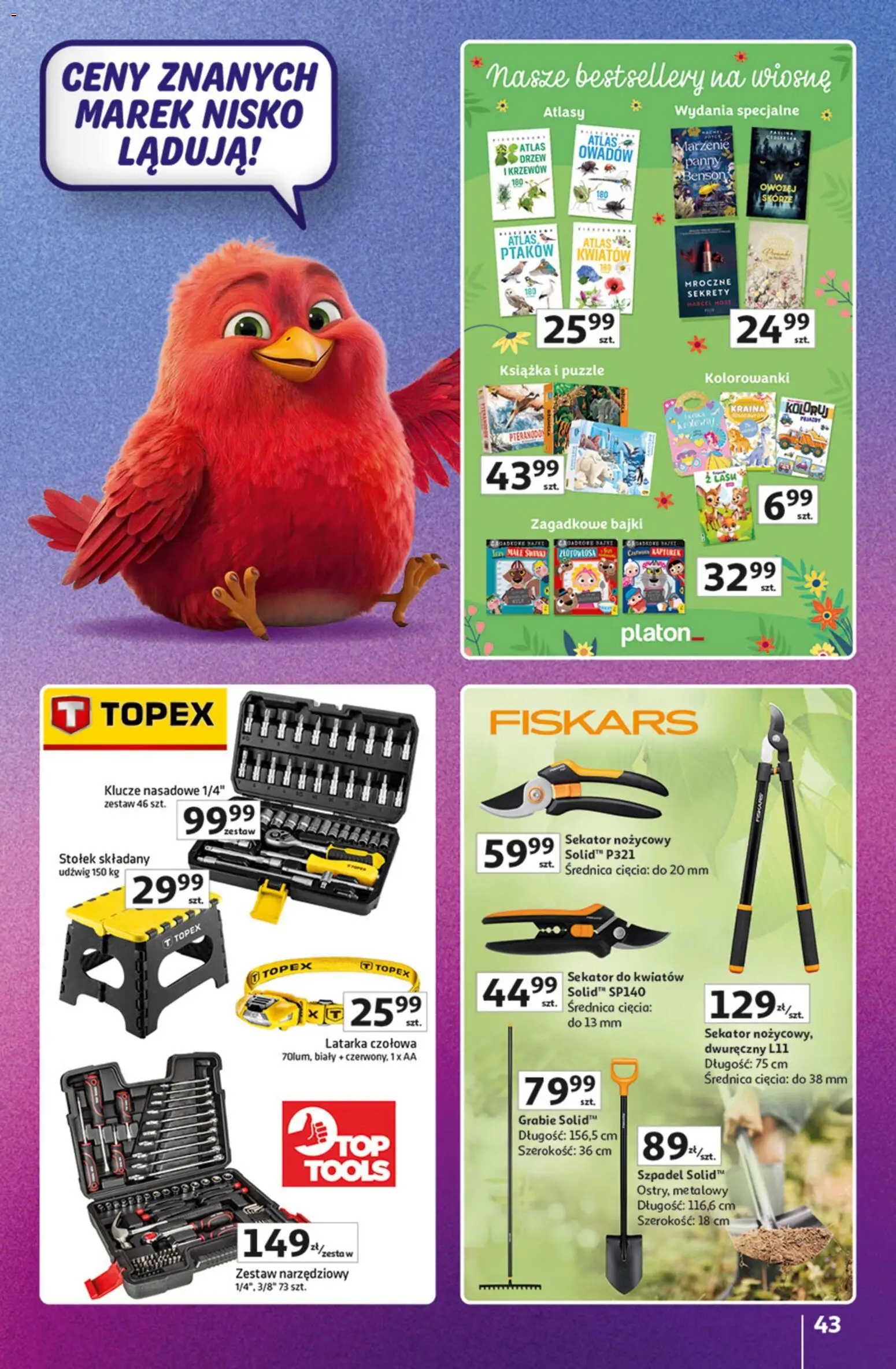 Auchan gazetka - Znane Marki Hipermarket od 23.04.2026 | Strona: 43 | Produkty: Sekator, Latarka czołowa