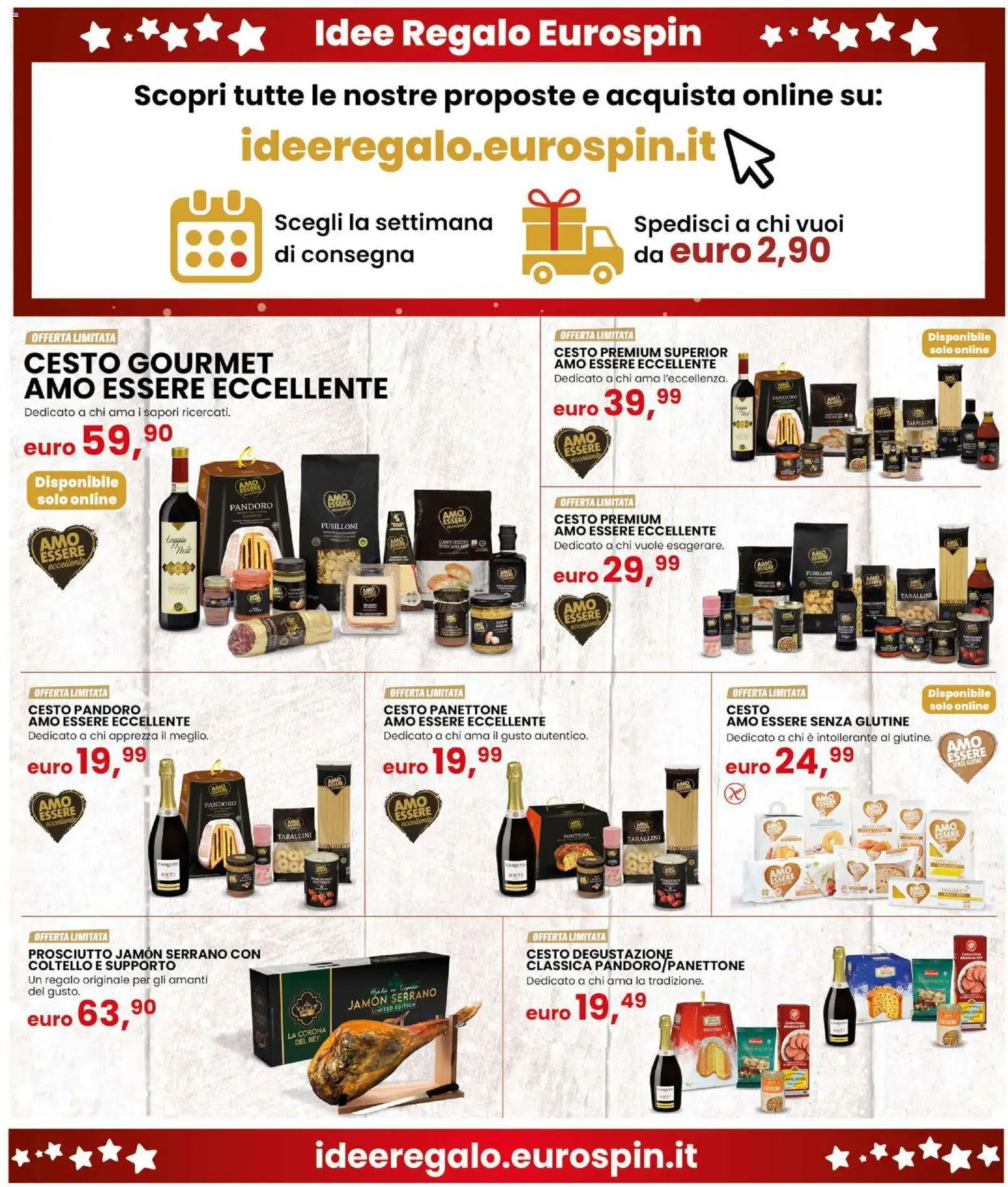 Volantino Eurospin del 27.11.2025 | Pagina: 20 | Prodotti: Prosciutto, Pandoro, Panettone