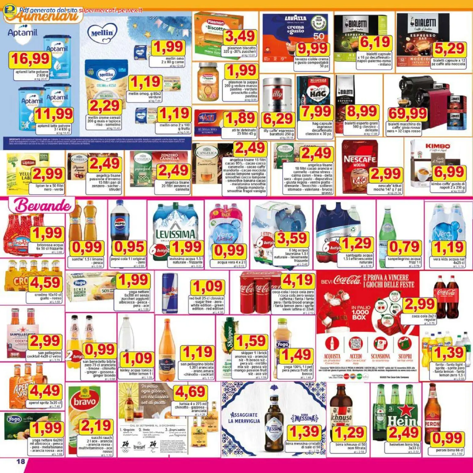 Volantino Pewex del 16.12.2025 | Pagina: 18 | Prodotti: Manzo, Prosciutto, Birra messina, Lavazza