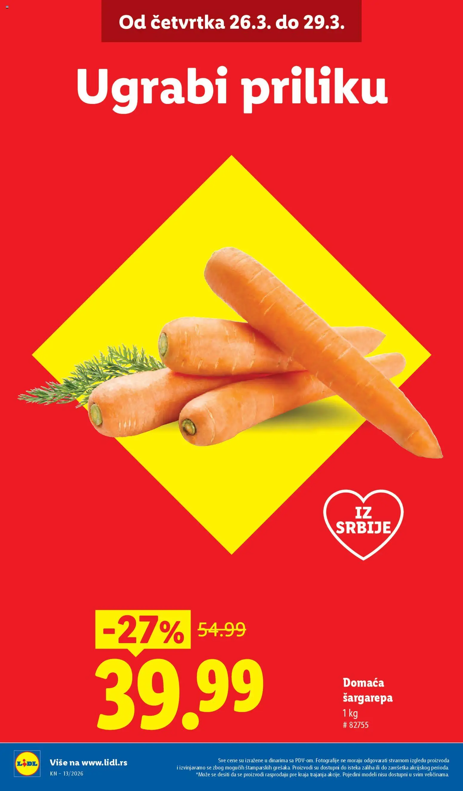 Lidl katalog - važi od 26.03.2026 | Strana: 4 | Proizvode: Šargarepa