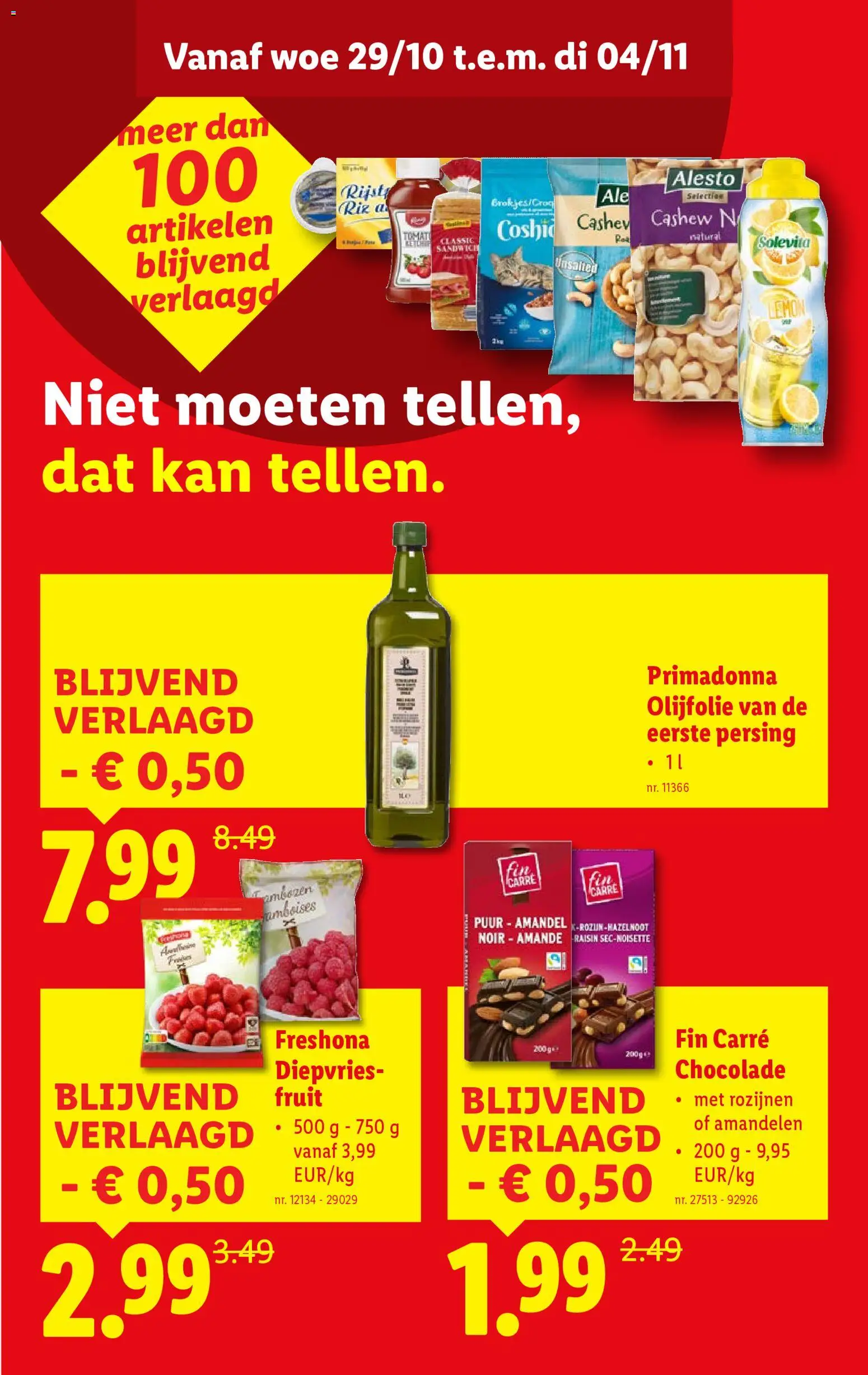 {H1} | Pagina: 18 | Producten: Olijfolie, Sandwich, Rozijnen, Kan