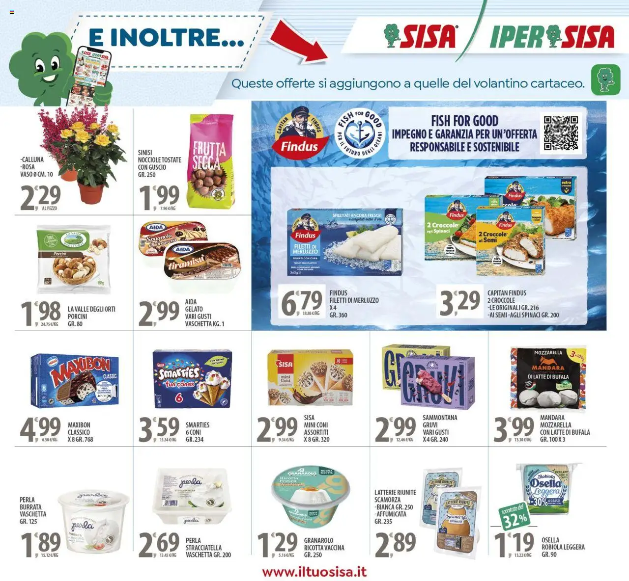 Volantino SISA del 23.09.2025 | Pagina: 15 | Prodotti: Mozzarella, Nocciole, Robiola, Stracciatella
