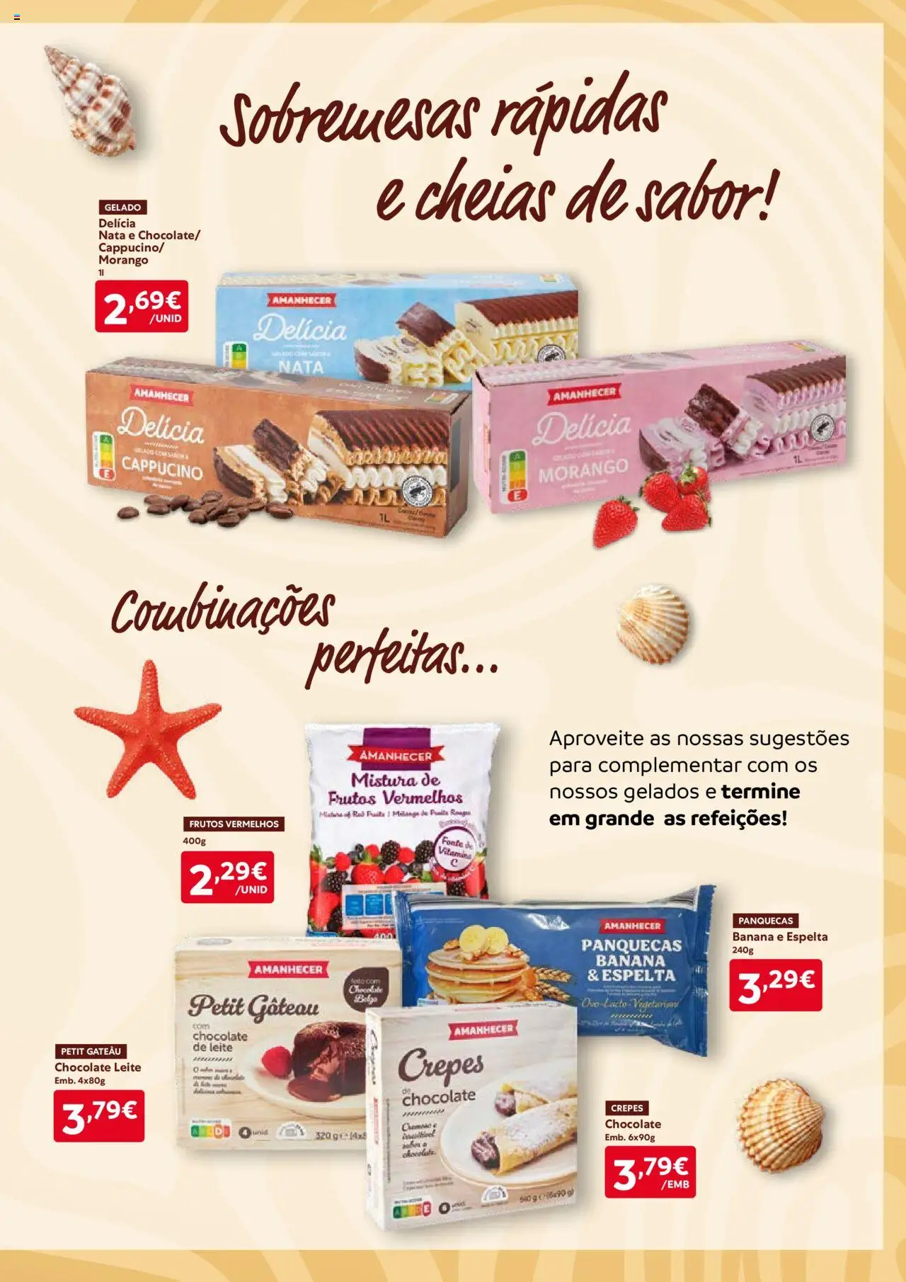 Amanhecer folheto │ válido de 26.06.2025 | Página: 5 | Produtos: Banana, Panquecas, Gelado, Leite