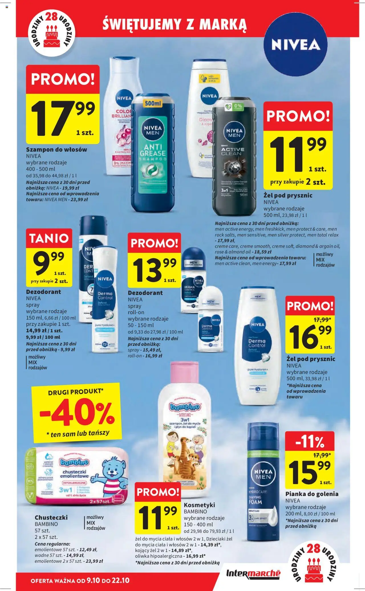 Intermarche Gazetka od 09.10.2025 | Strona: 17 | Produkty: Kosmetyki, Prysznic, Szampon, Żel pod prysznic