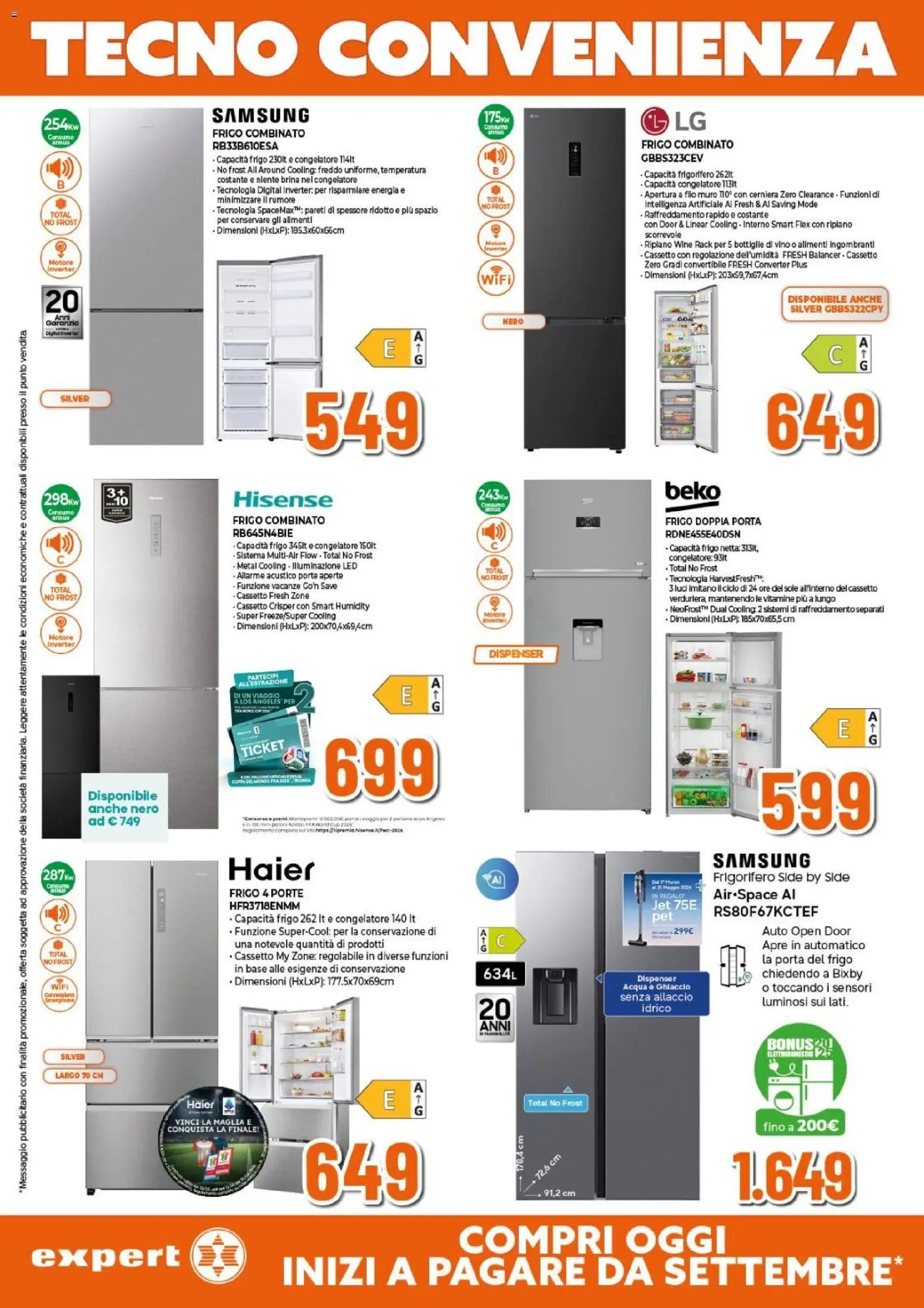 Volantino Expert del 26.03.2026 | Pagina: 24 | Prodotti: Ripiano, Frigorifero, Congelatore, Samsung