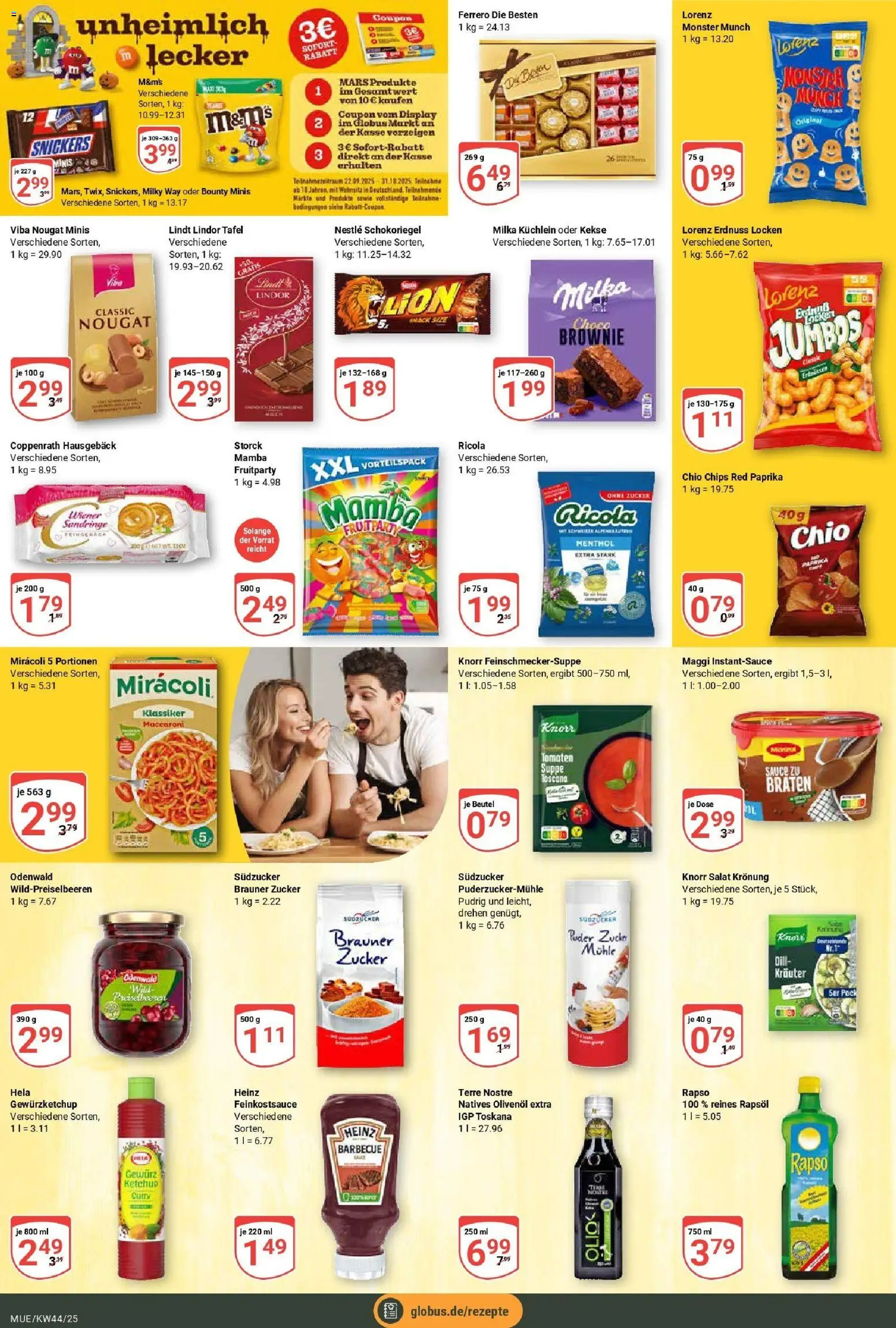 Globus prospekt Mühldorf	 – gültig ab 26.10.2025 | Seite: 14 | Produkte: Knorr, Milka, Snickers, Monster