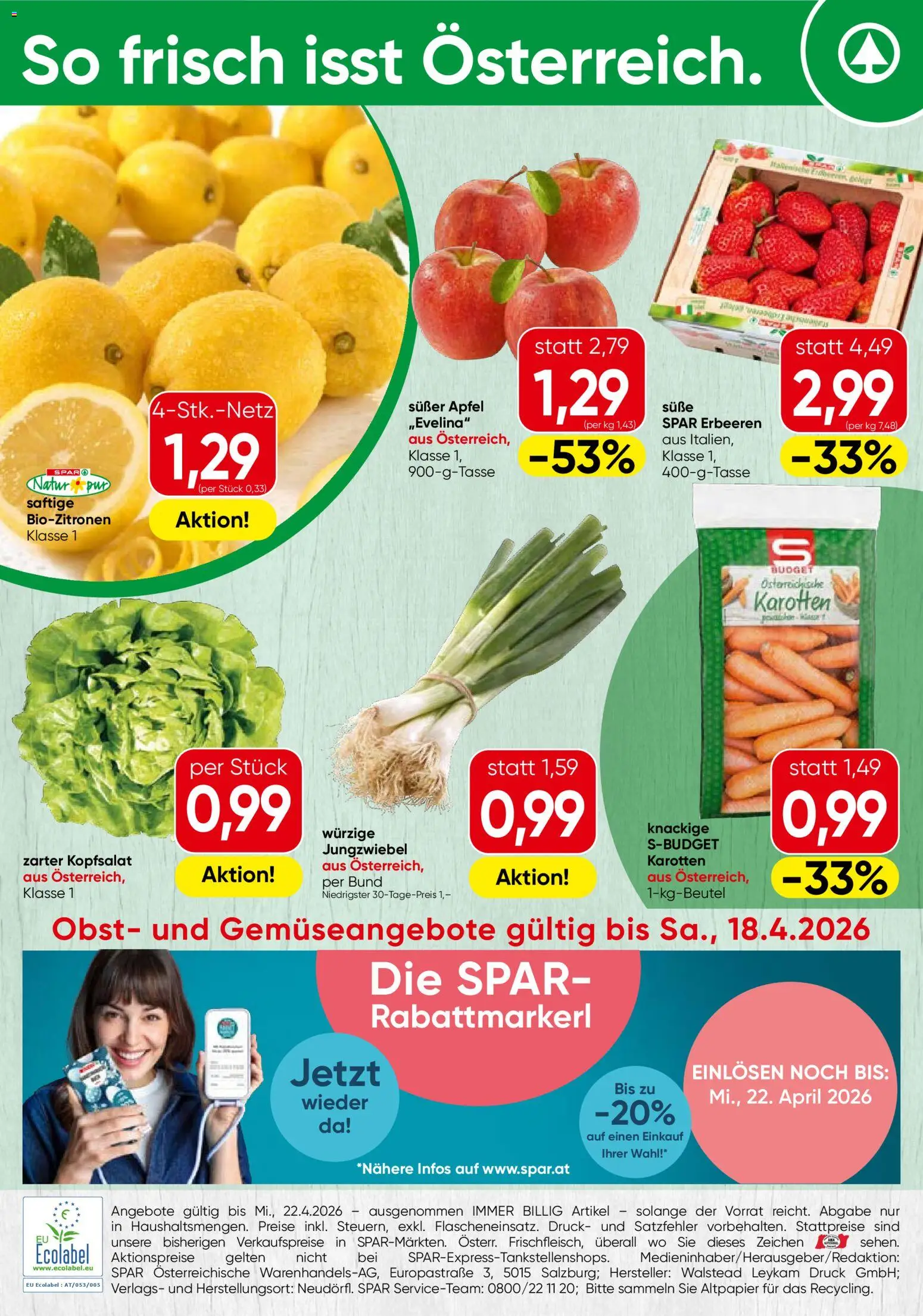 Spar Flugblatt - Steiermark gültig ab 16.04.2026 | Seite: 16 | Produkte: Obst, Äpfel