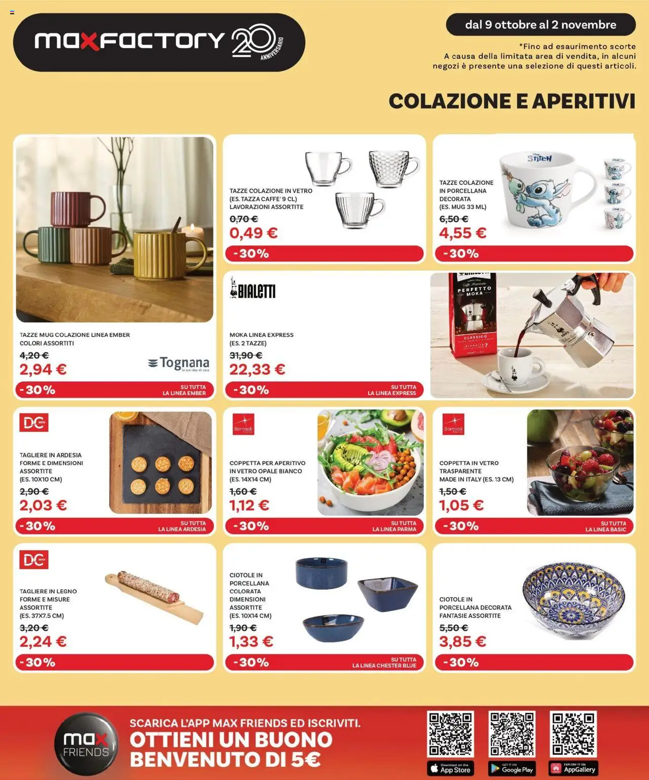 Volantino Max Factory del 09.10.2025 | Pagina: 4 | Prodotti: The, Tagliere, Aperitivo