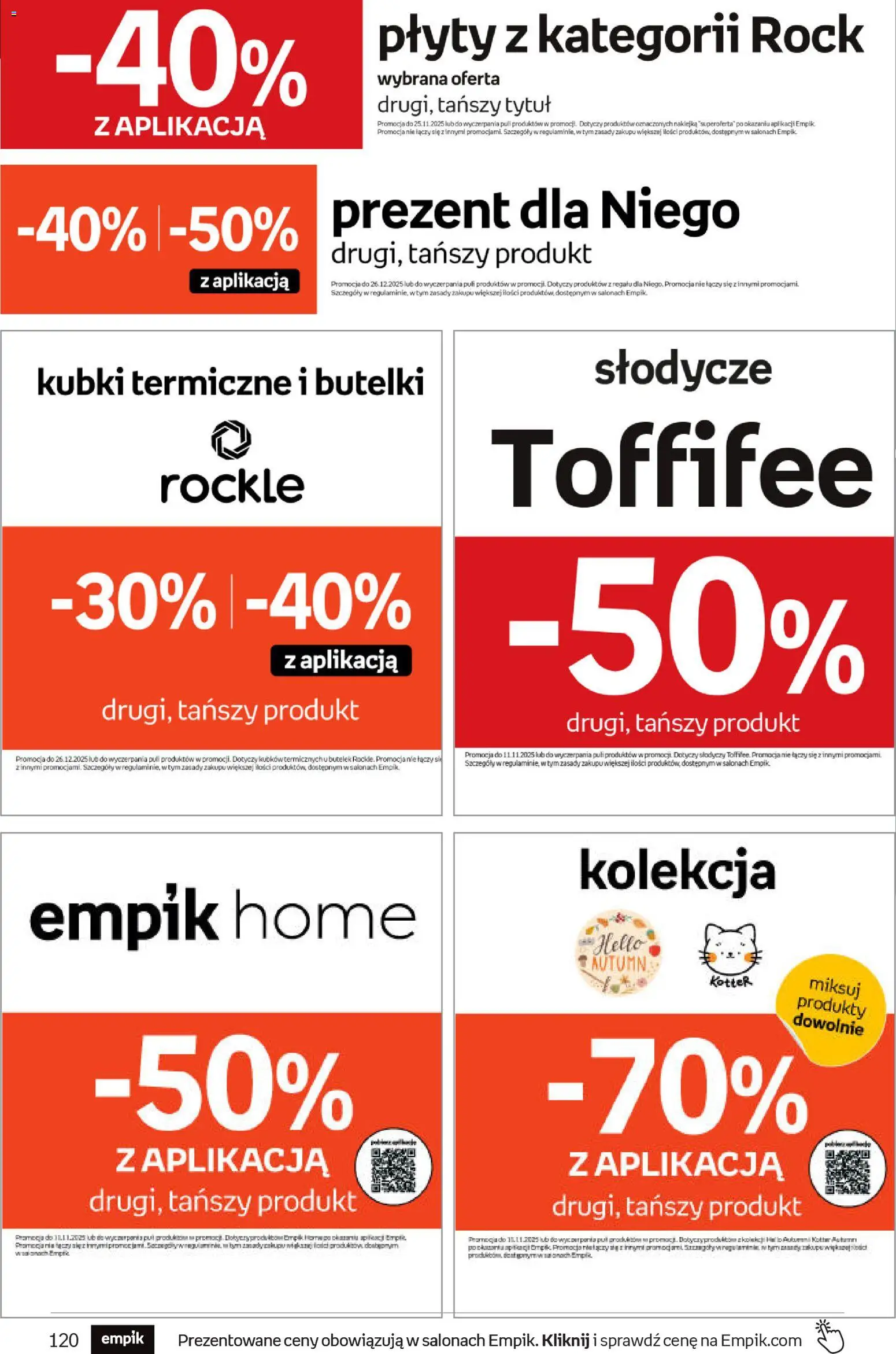 Empik Black Friday od 29.10.2025 | Strona: 120 | Produkty: Słodycze, Plyty, Toffifee