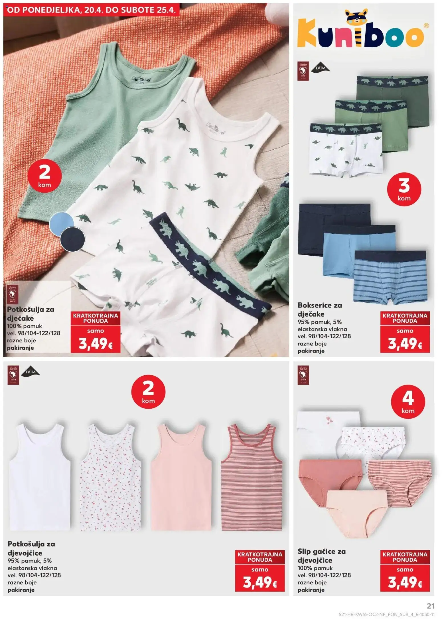 Kaufland katalog | vrijedi od 14.04.2026 | Stranica: 21 | Proizvodi: Gaćice, Bokserice