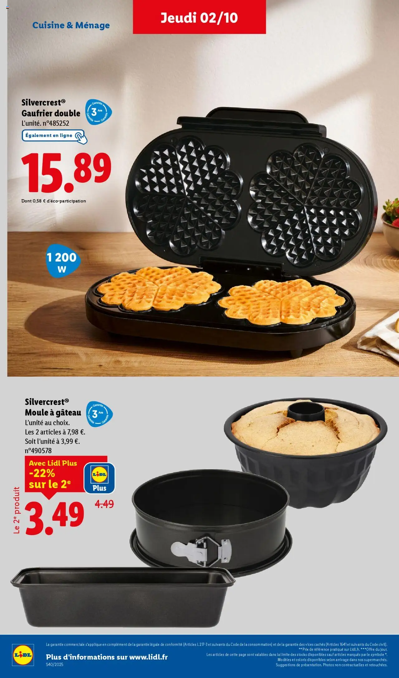  | Page: 36 | Produits: Moule à gâteau, Gaufrier