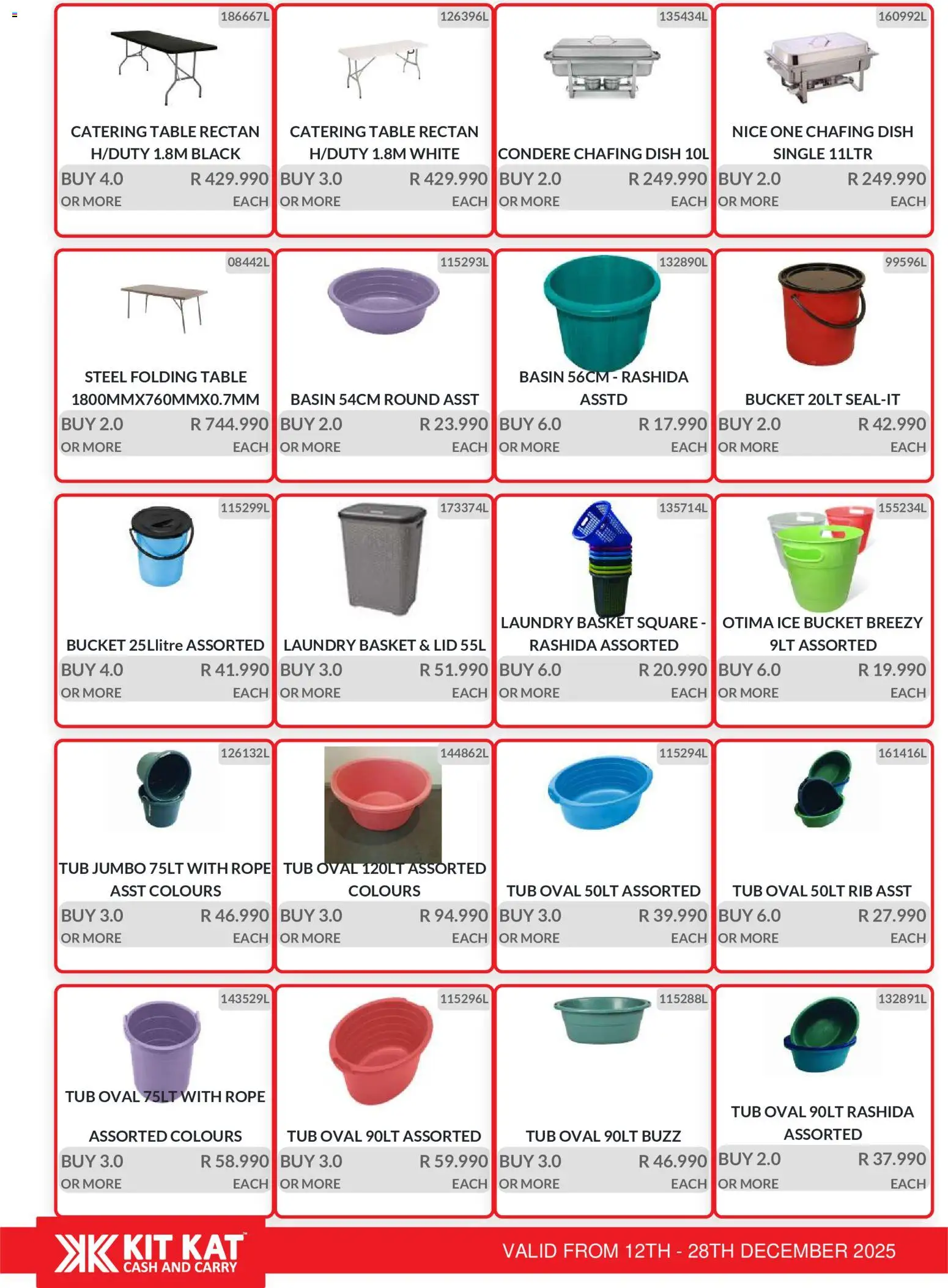 New KIT KAT Cash & Carry catalogue – valid from 12.12.2025 | Page: 30 | Products: Table, Basket, Basin