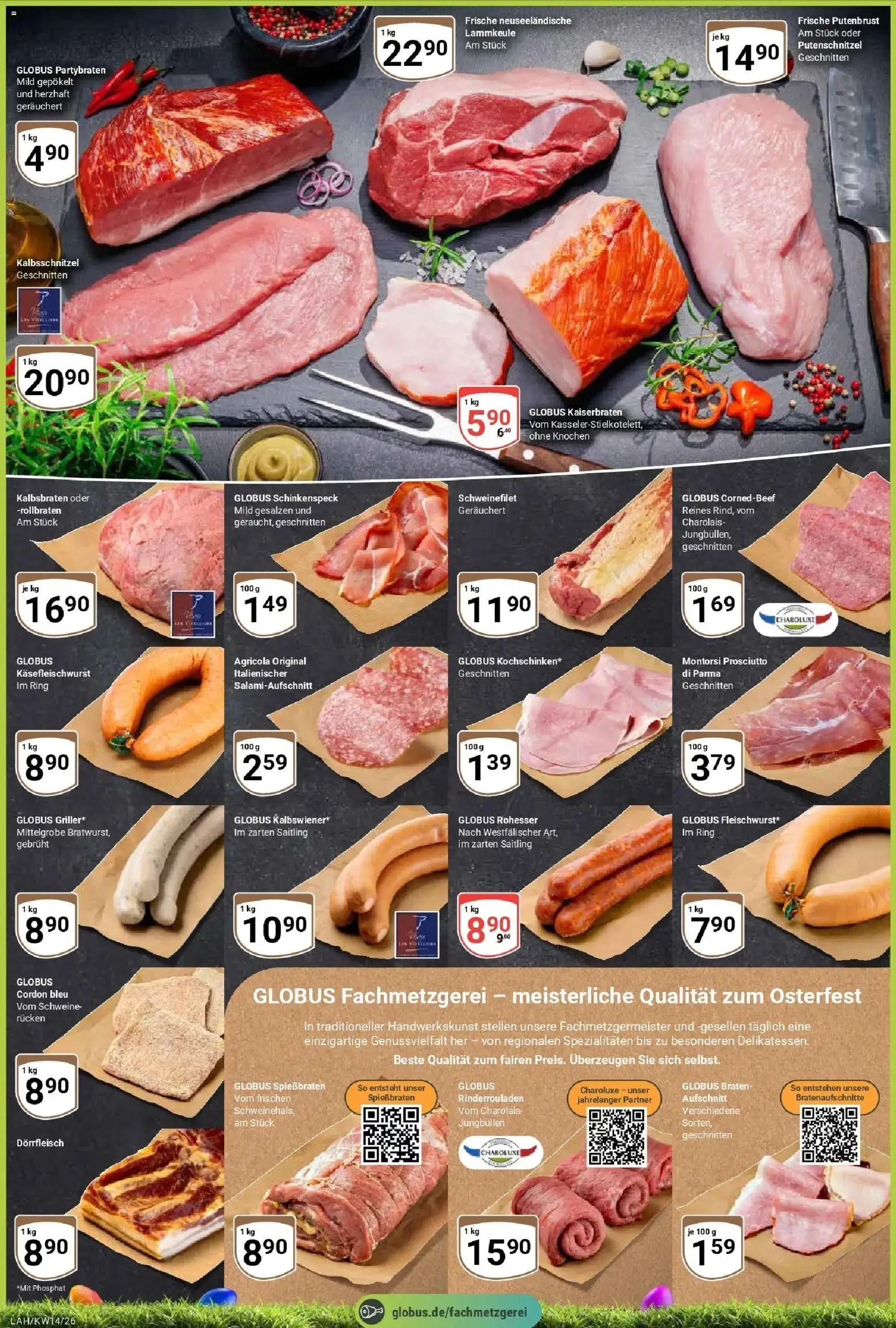 Globus prospekt Lahnstein	 – gültig ab 30.03.2026 | Seite: 2 | Produkte: Rinderrouladen, Lammkeule, Schweinefilet, Putenschnitzel