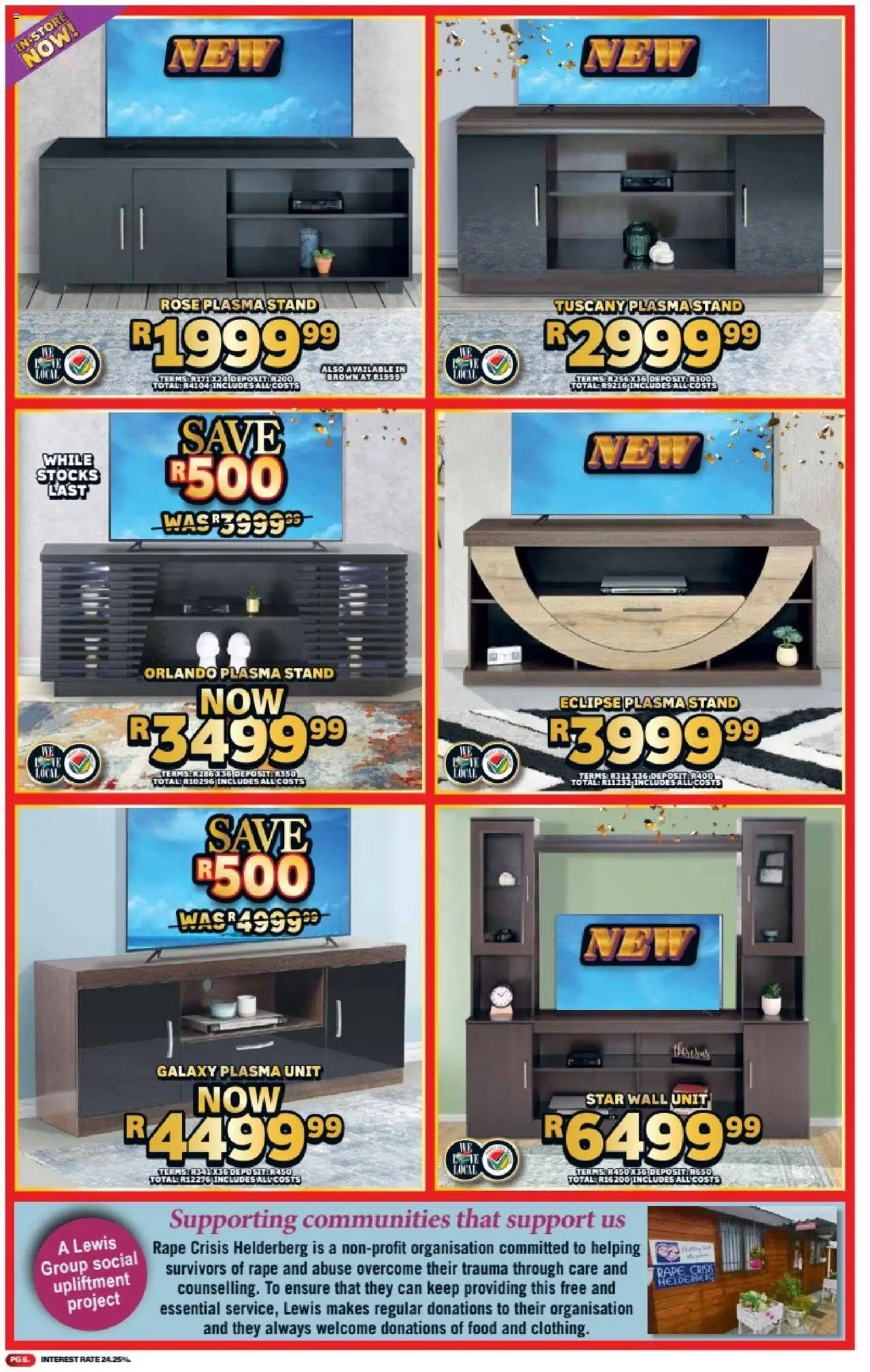 Lewis Stores Specials │ valid from 11.08.2025 | Page: 6 | Products: Wall unit, Plasma unit