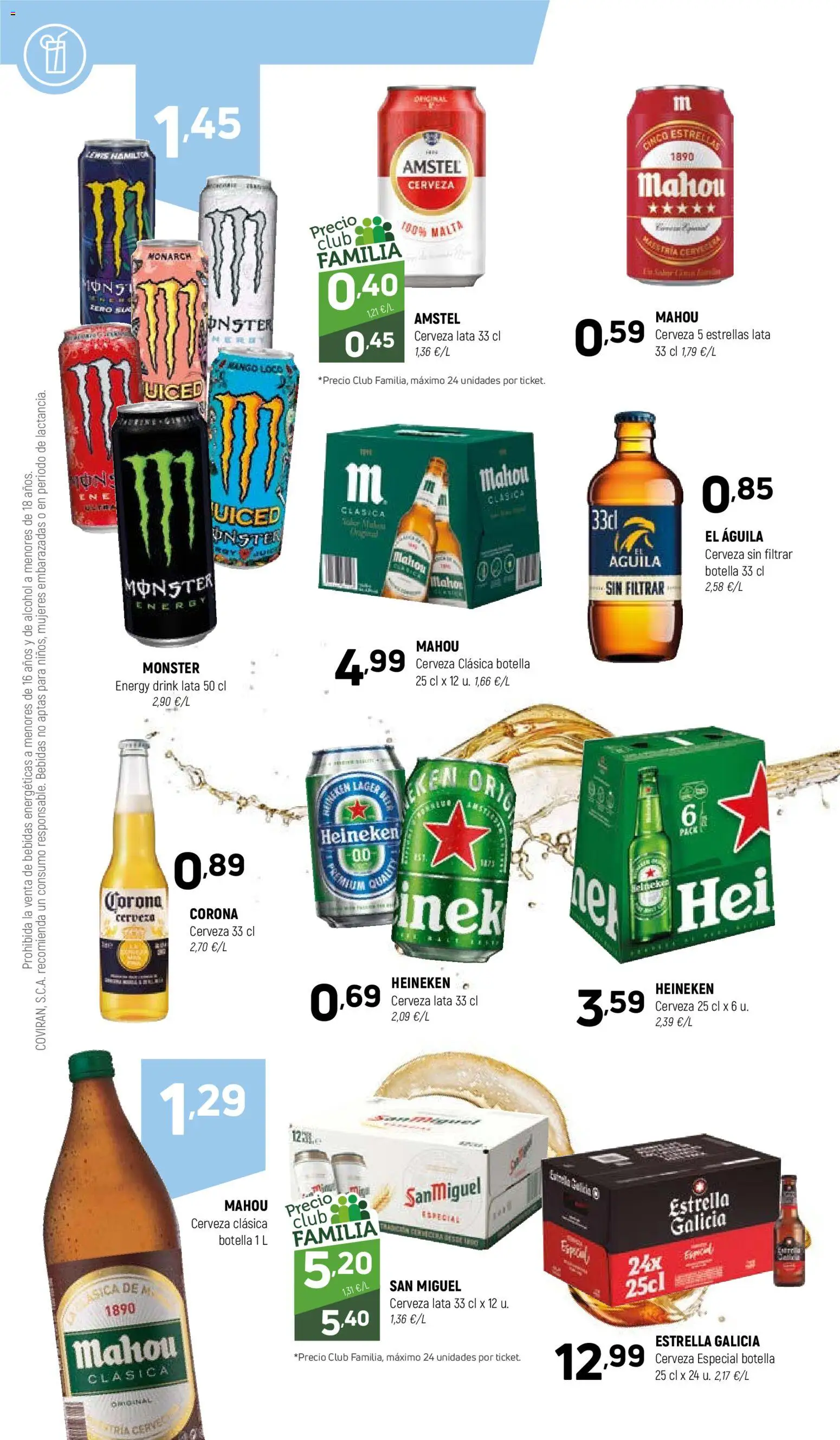 Coviran - Figueres │ válido desde el 21.04.2026 | Página: 16 | Productos: Cerveza, Σπανάκι