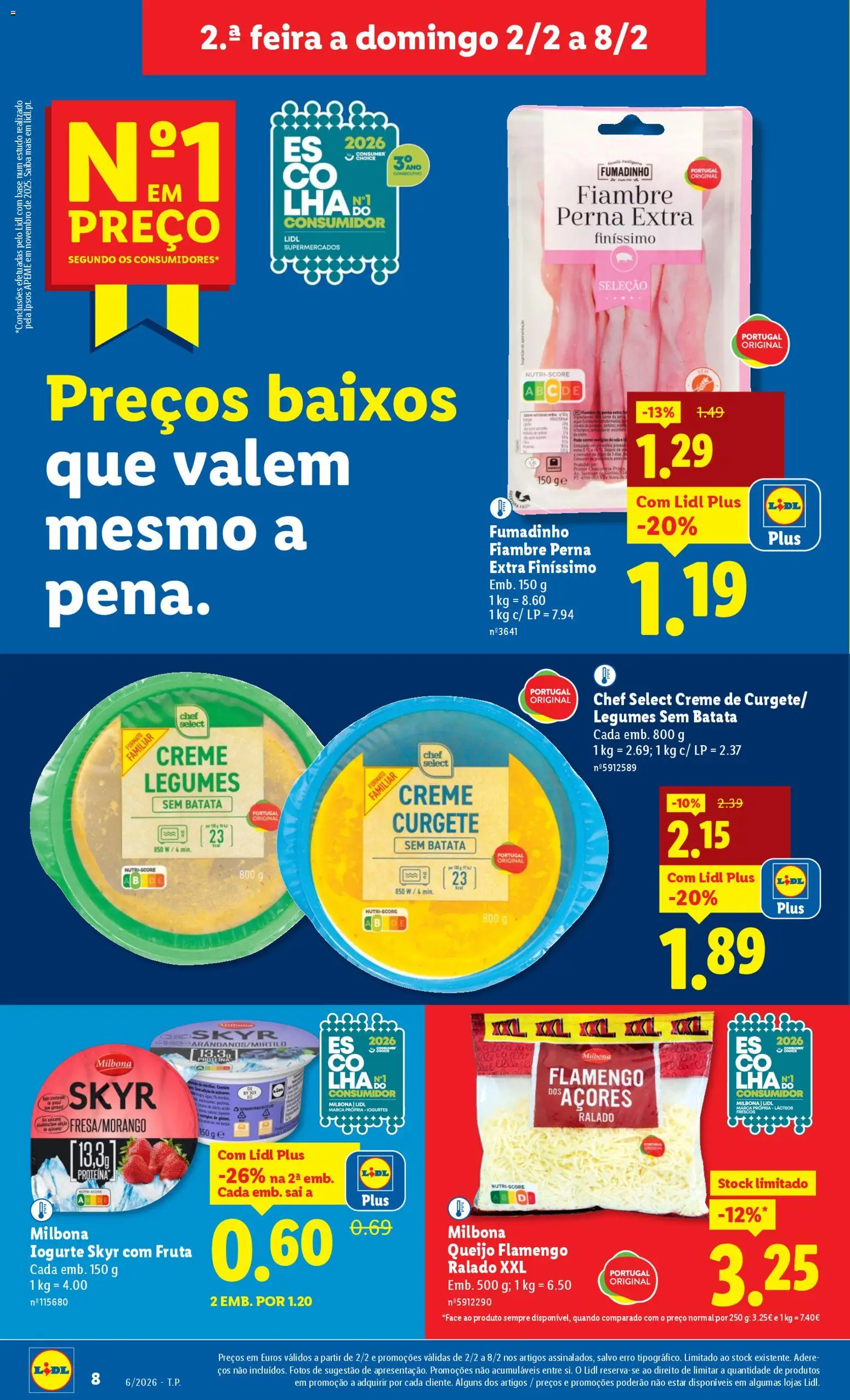 Lidl folheto │ válido de 02.02.2026 | Página: 8 | Produtos: Soja, Primer, Base, Queijo