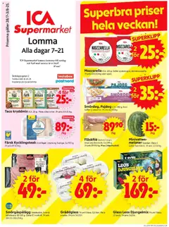 ICA Supermarket - Lomma - Förhandsvisning av reklamblad från butik ICA Supermarket aktuell från 28.07.2025