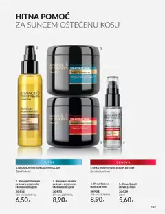 Avon katalog | vrijedi od 01.08.2025 | Stranica: 147 | Proizvodi: Serum za kosu, Maska za kosu, Maska