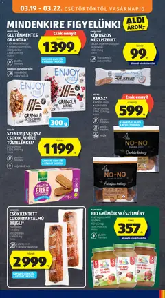 GLUTÉNMENTES GRANOLA*, sós karamell vagy bogyós gyümölcsös, 300 g/doboz - amely érvényes a következő dátumtól: 19.03.2026 | Oldal: 37