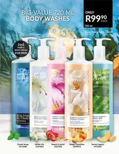 AVON Catalogue  │ valid from 01.07.2025 | Page: 153 | Products: Shower, Cream, Body wash, Peach
