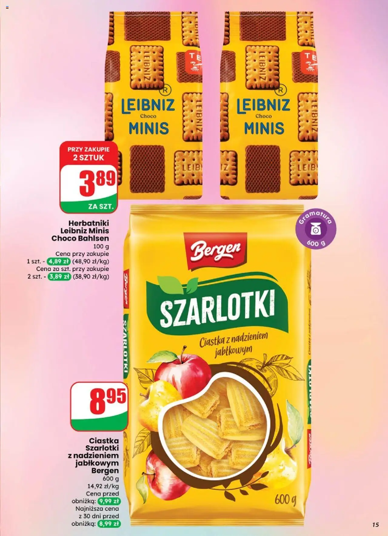 Dino Gazetka od 08.10.2025 | Strona: 15 | Produkty: Herbatniki, Ciastka