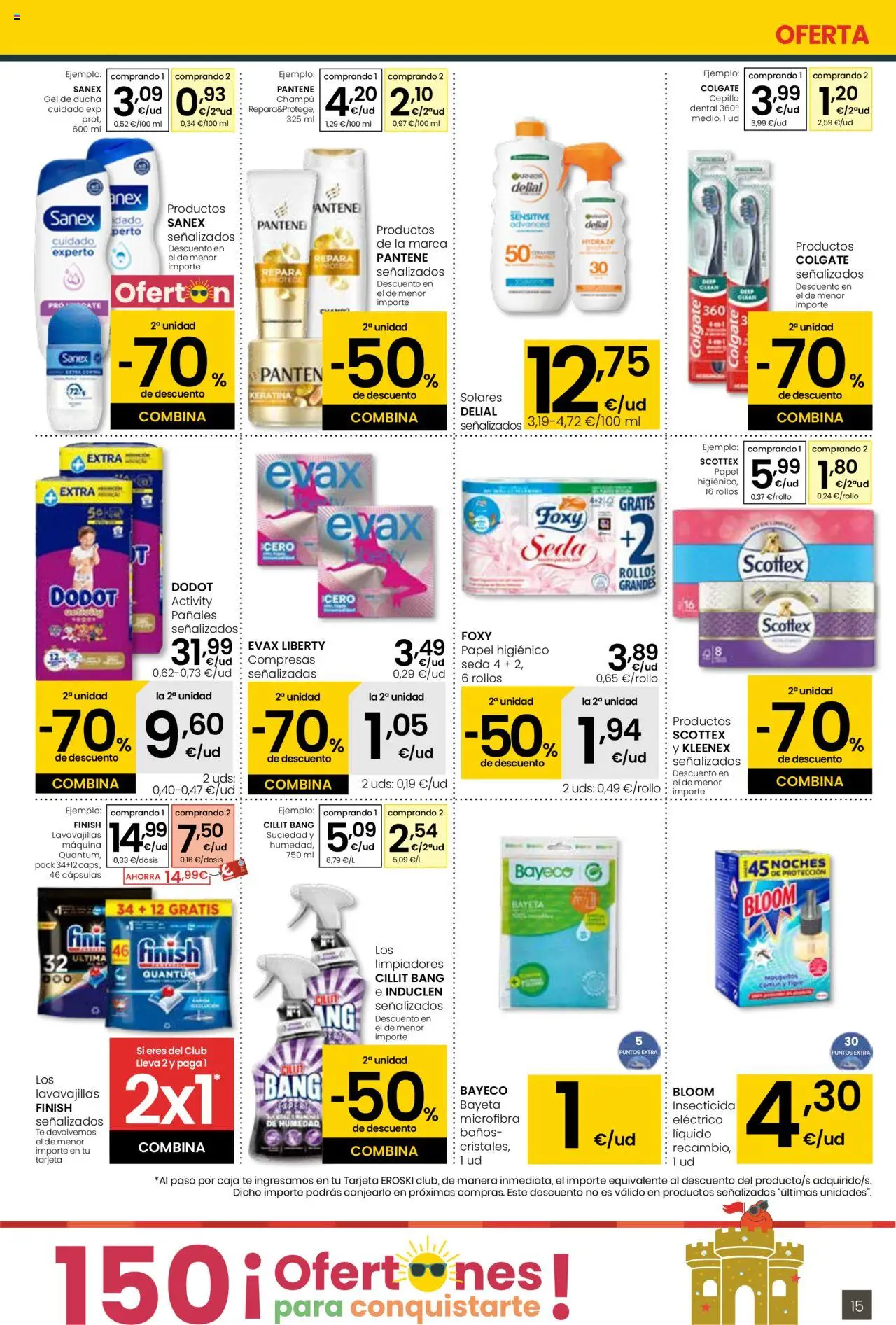 Eroski - City │ válido desde el 31.07.2025 | Página: 15 | Productos: Gel de ducha, Papel higienico, Lavavajillas, Γλυφιτζούρι